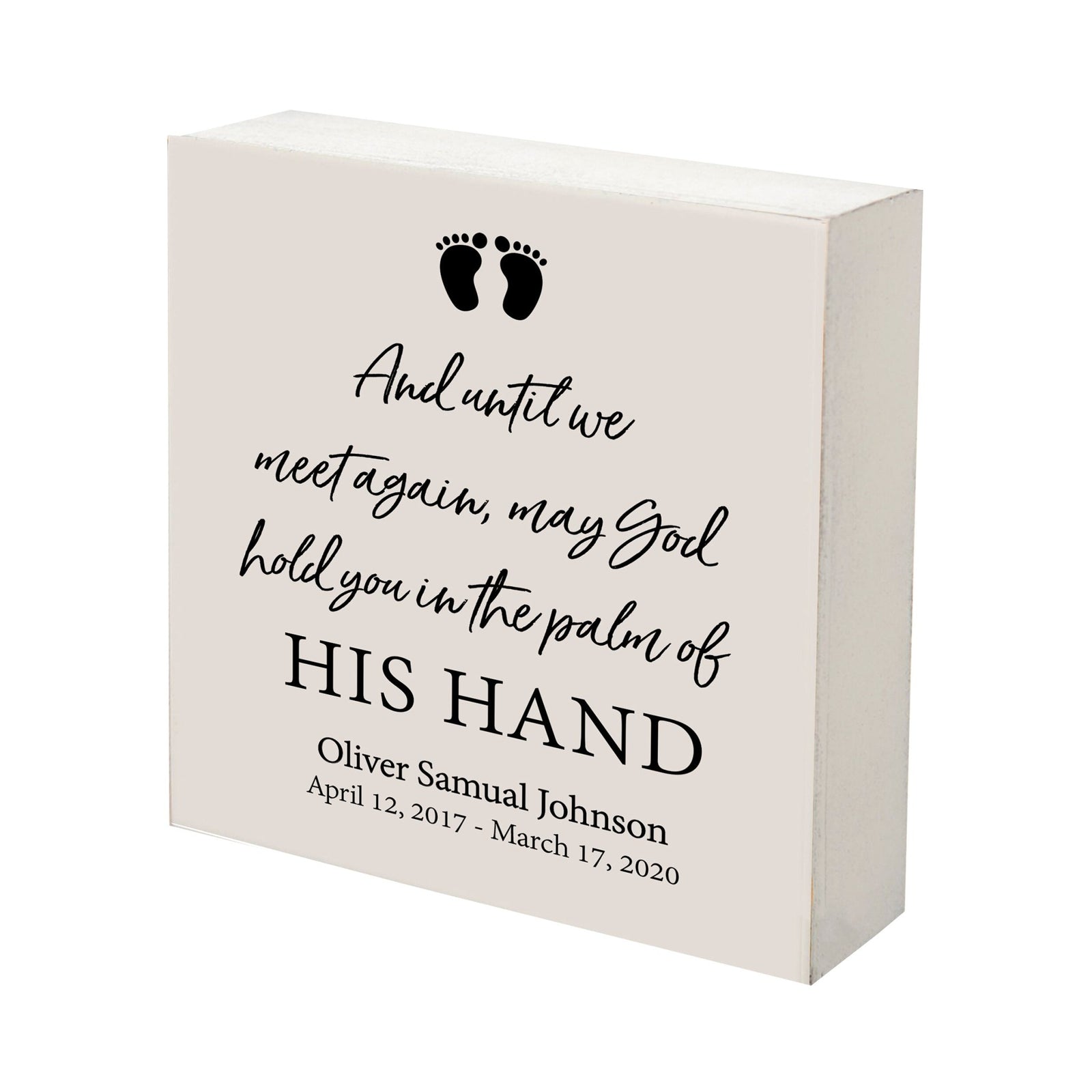 Personalized Memorial Shadow Box 6x6 - Until We Meet Again (Baby) - LifeSong Milestones