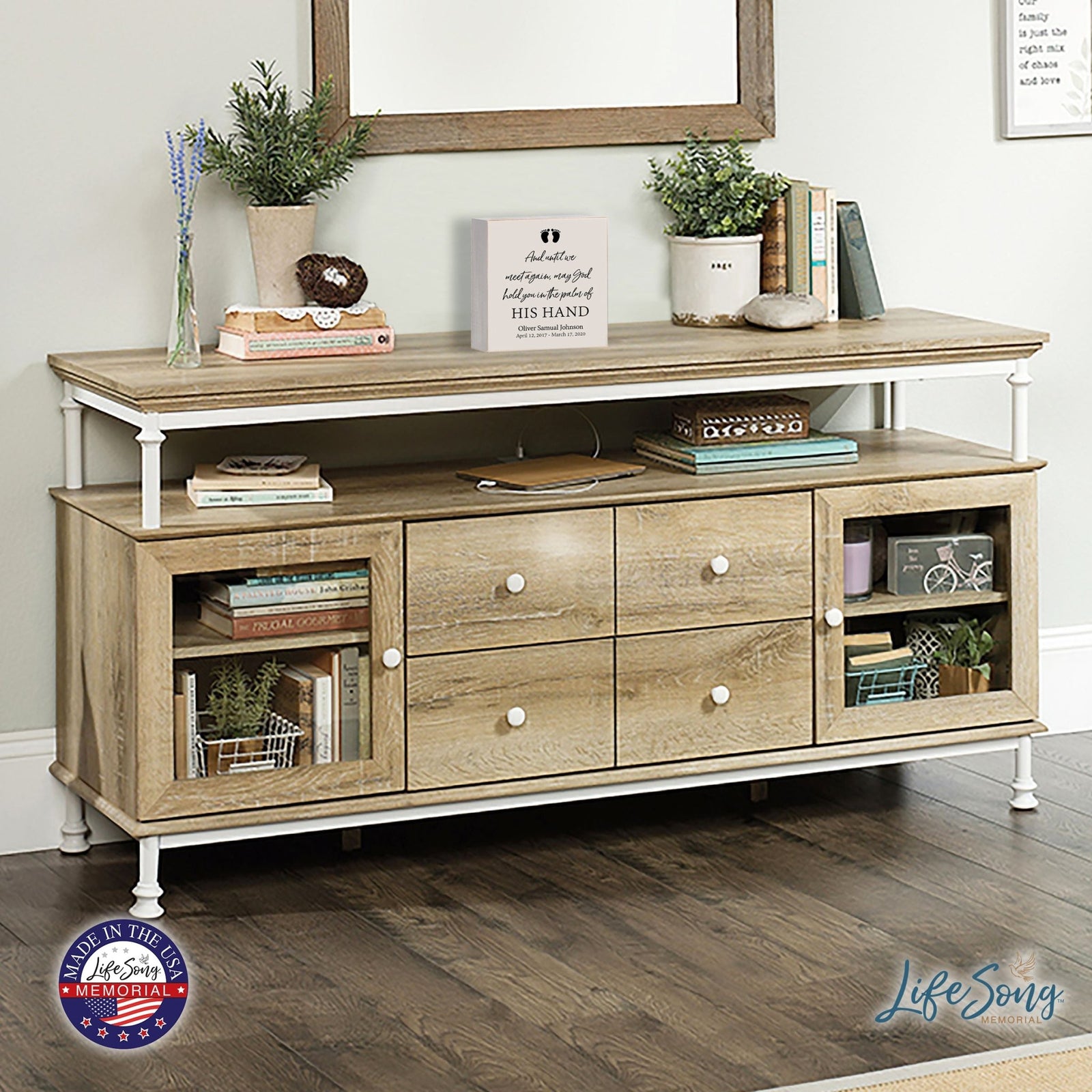 Personalized Memorial Shadow Box 6x6 - Until We Meet Again (Baby) - LifeSong Milestones