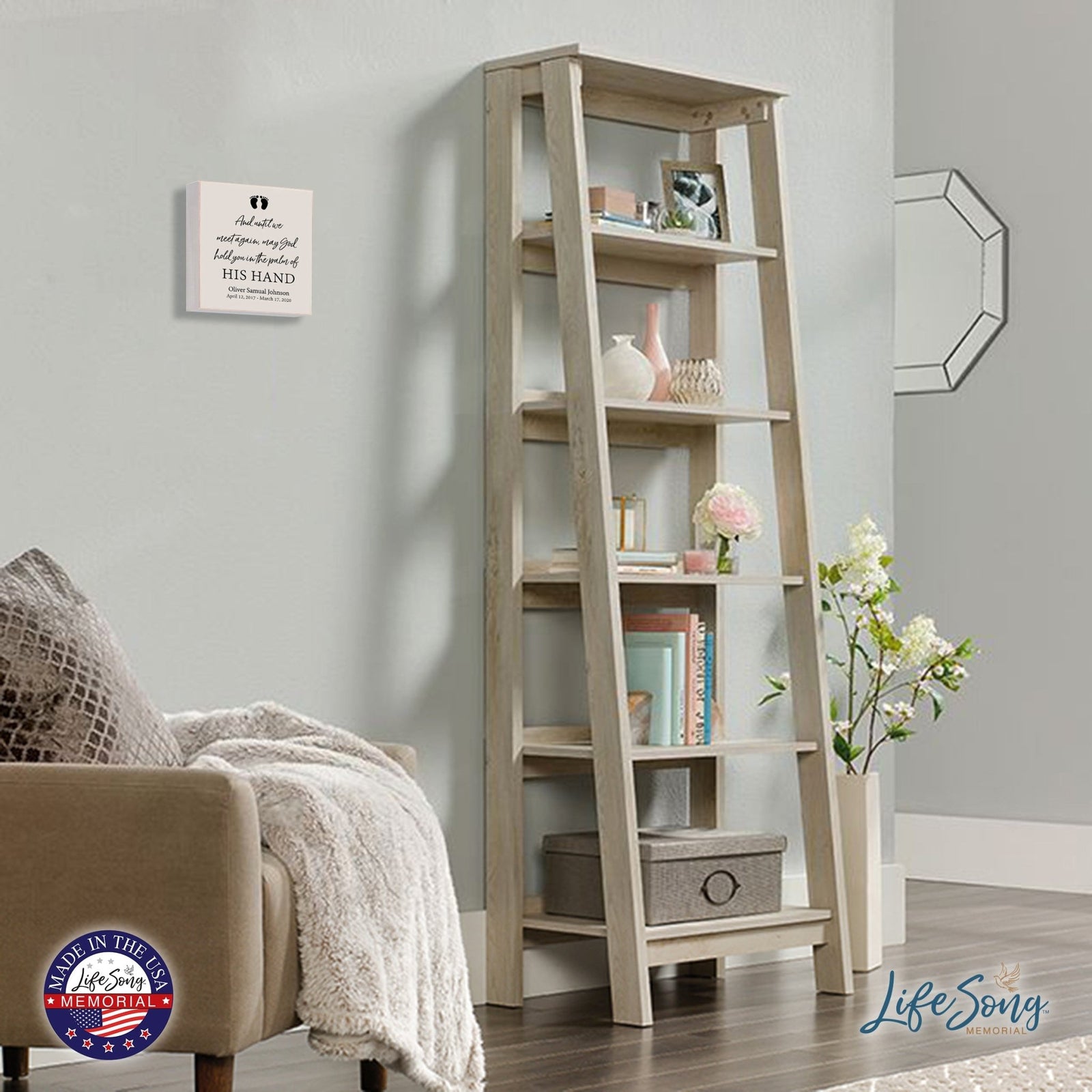 Personalized Memorial Shadow Box 6x6 - Until We Meet Again (Baby) - LifeSong Milestones