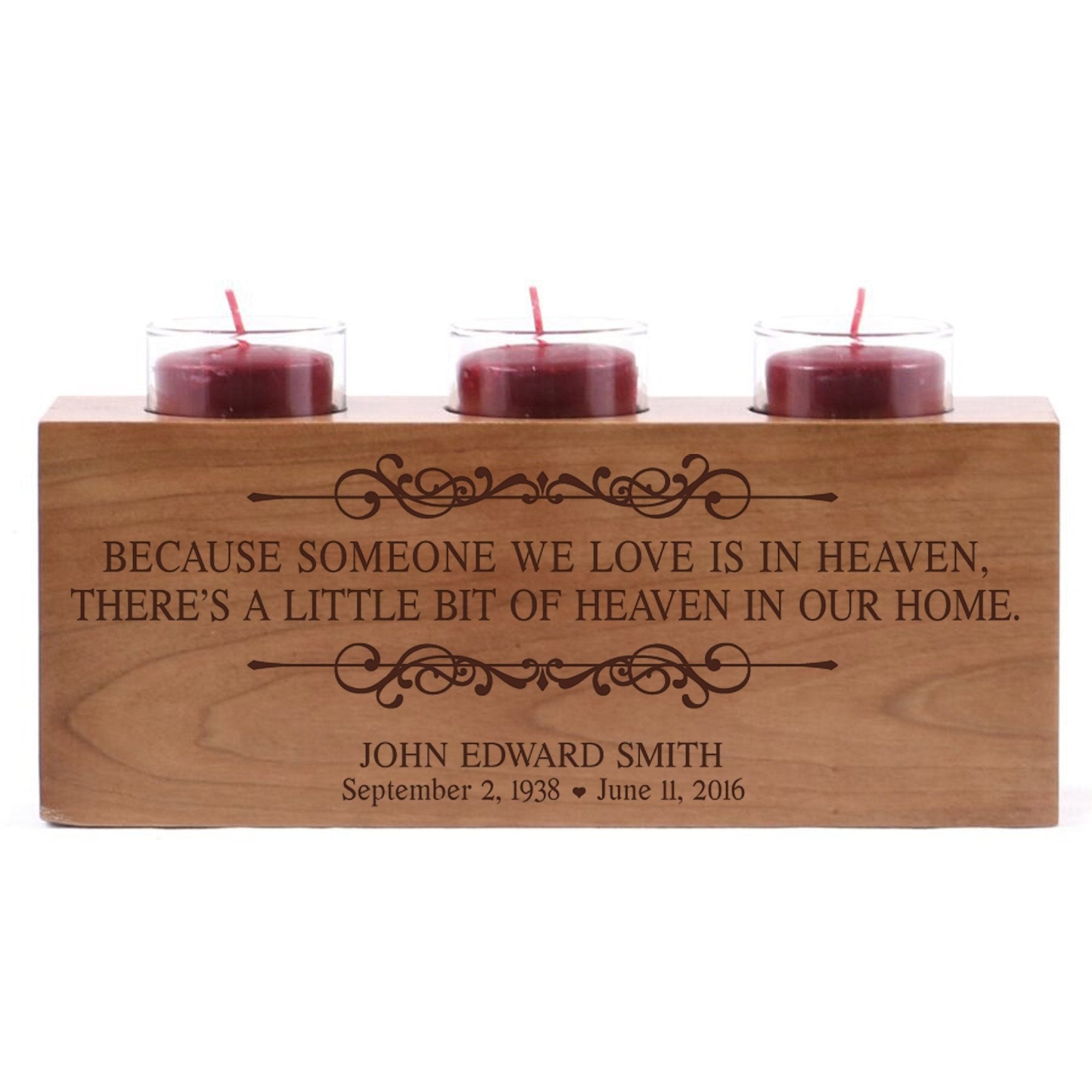 Personalized Memorial Sympathy Gift Candle Holder - A Limb Has Fallen - LifeSong Milestones