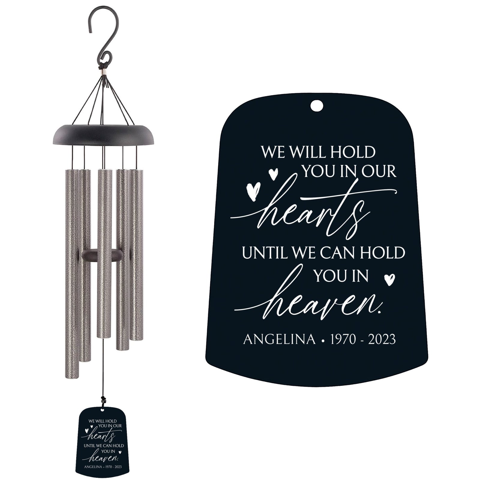 Personalized Memorial Wind Chime Sail Sympathy Gift - Hold You - LifeSong Milestones