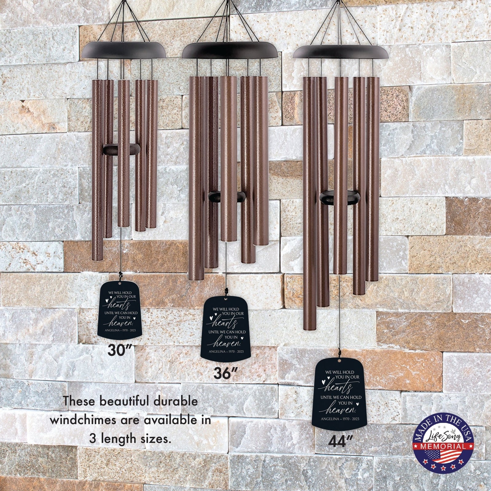 Personalized Memorial Wind Chime Sail Sympathy Gift - Hold You - LifeSong Milestones