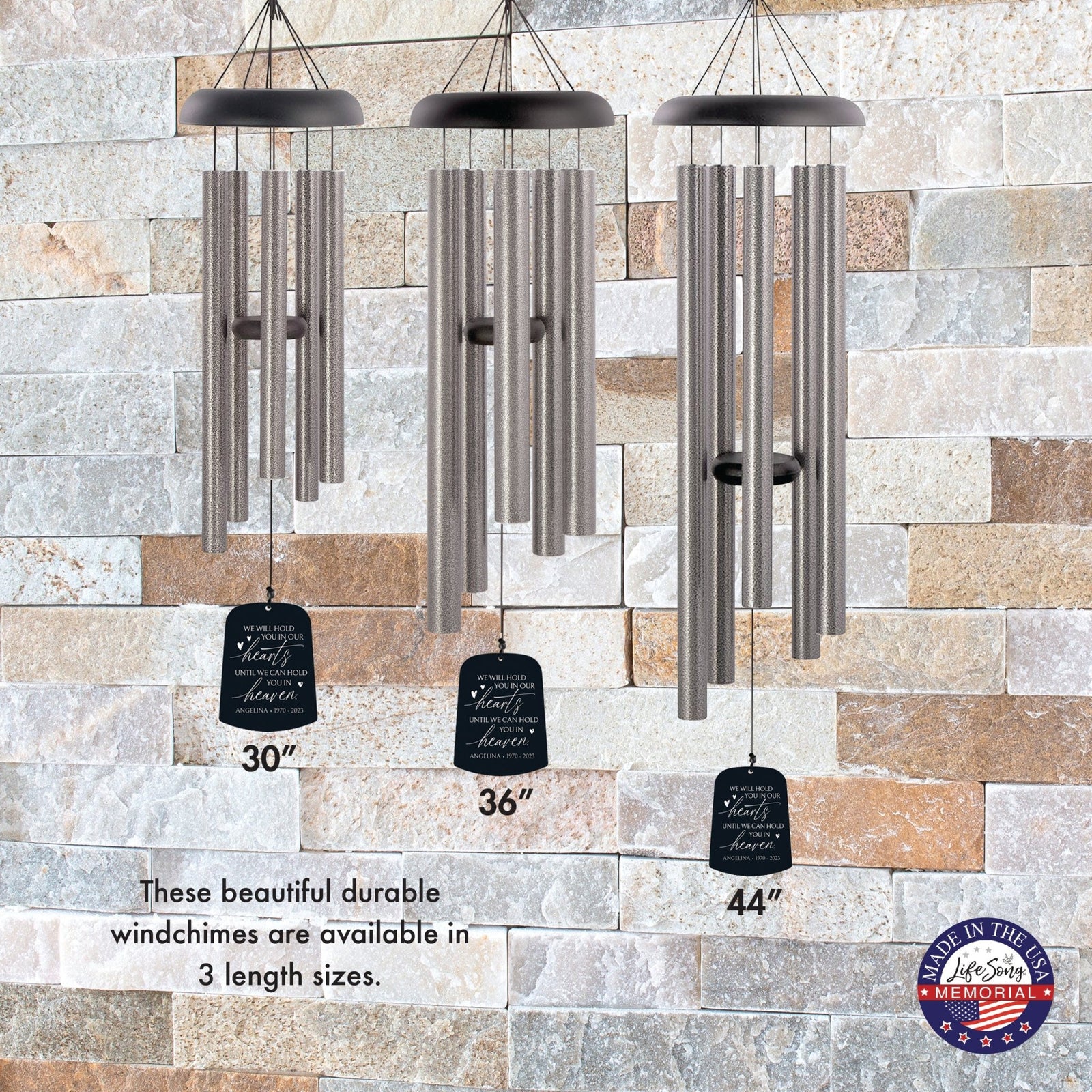 Personalized Memorial Wind Chime Sail Sympathy Gift - Hold You - LifeSong Milestones