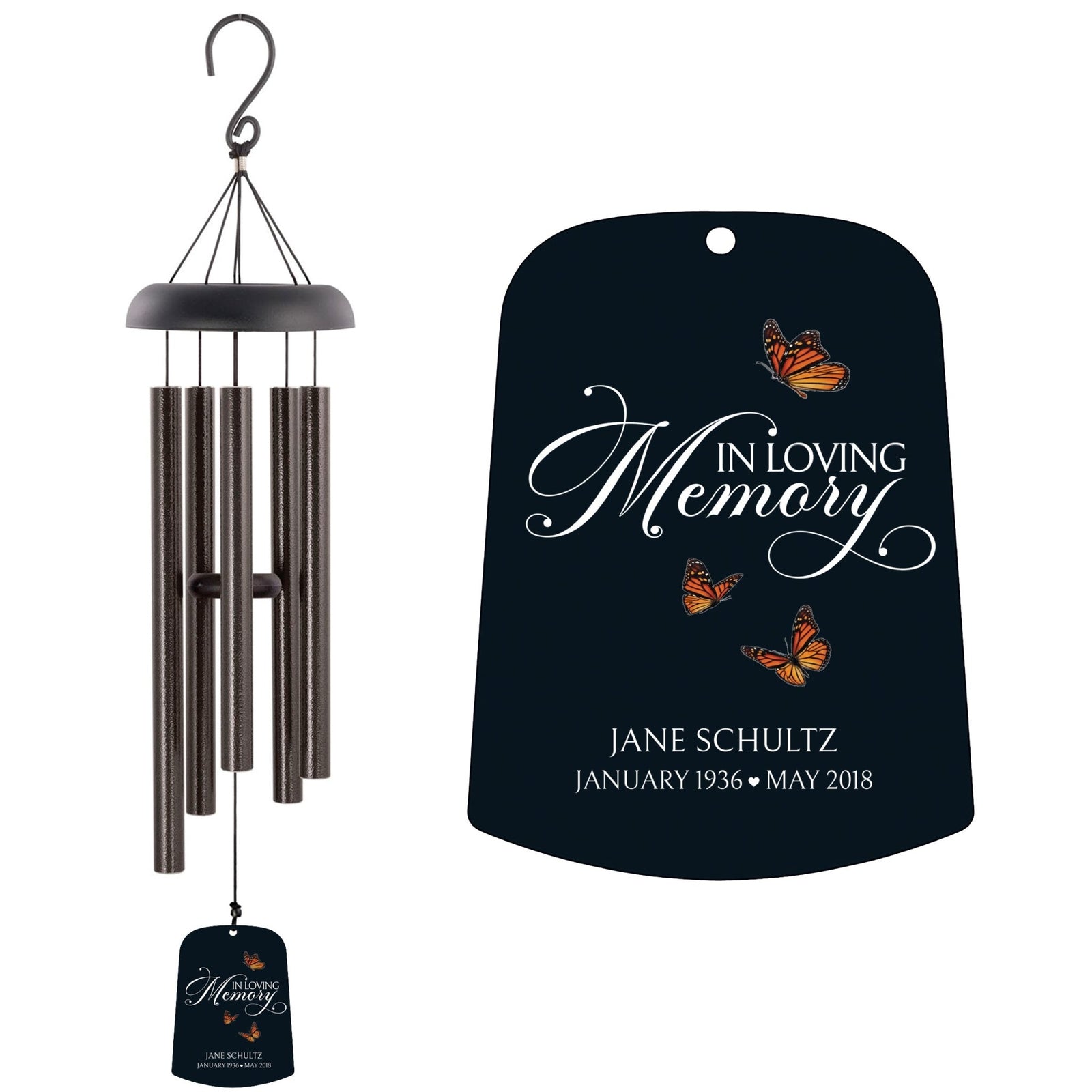Personalized Memorial Wind Chime Sail Sympathy Gift - In Loving Memory - LifeSong Milestones