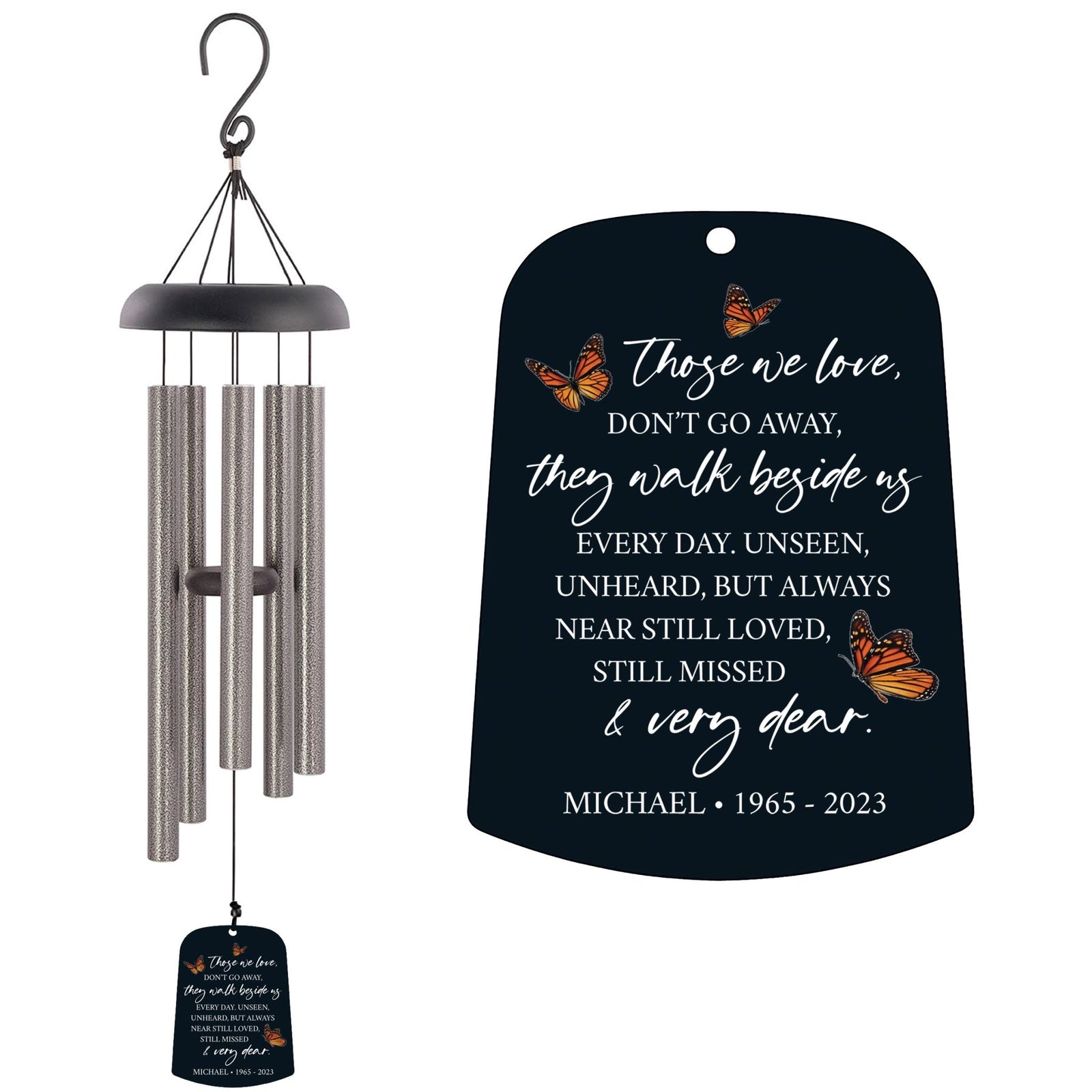Personalized Memorial Wind Chime Sail Sympathy Gift - Those We Love - LifeSong Milestones