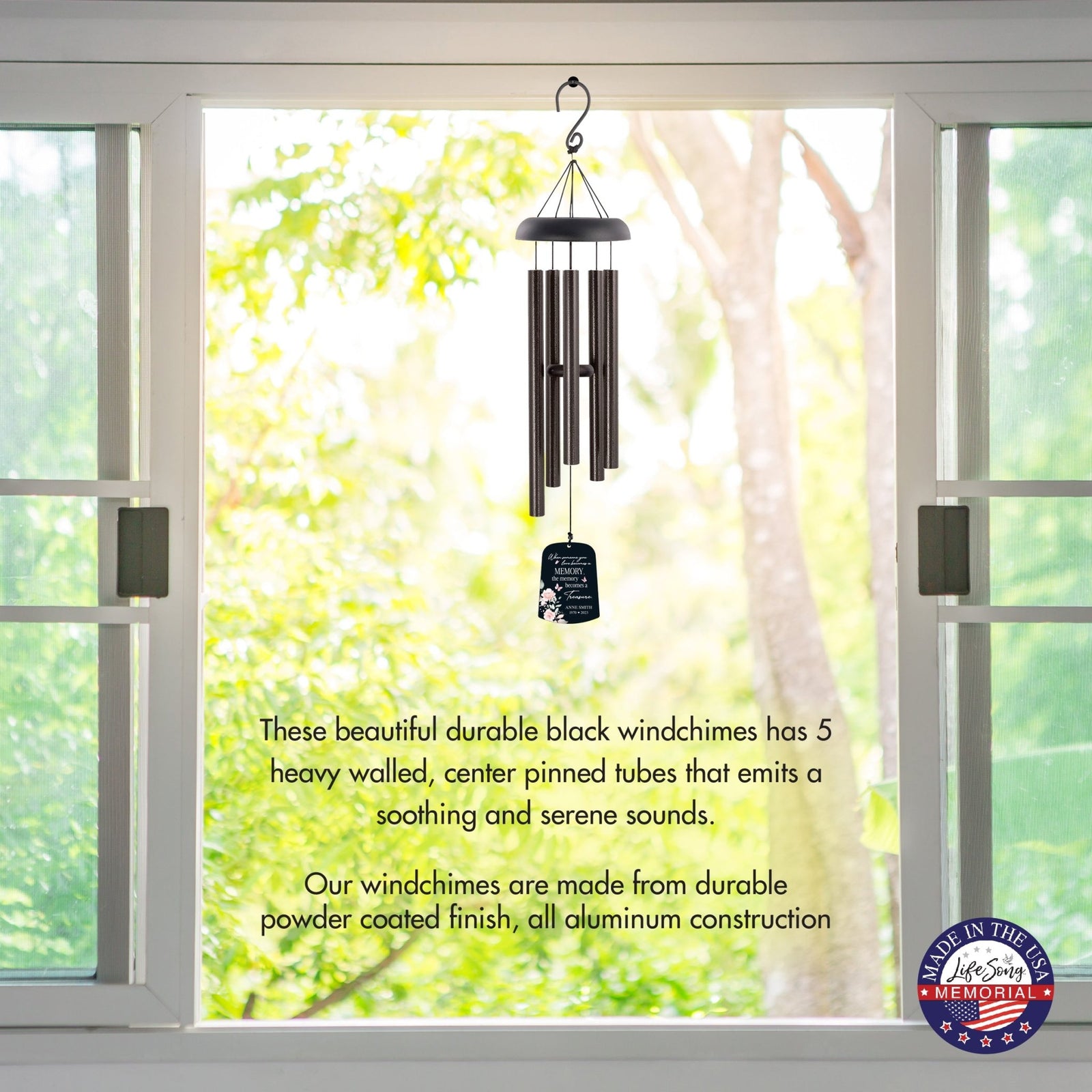 Personalized Memorial Wind Chime Sail Sympathy Gift - When Someone You Love - LifeSong Milestones
