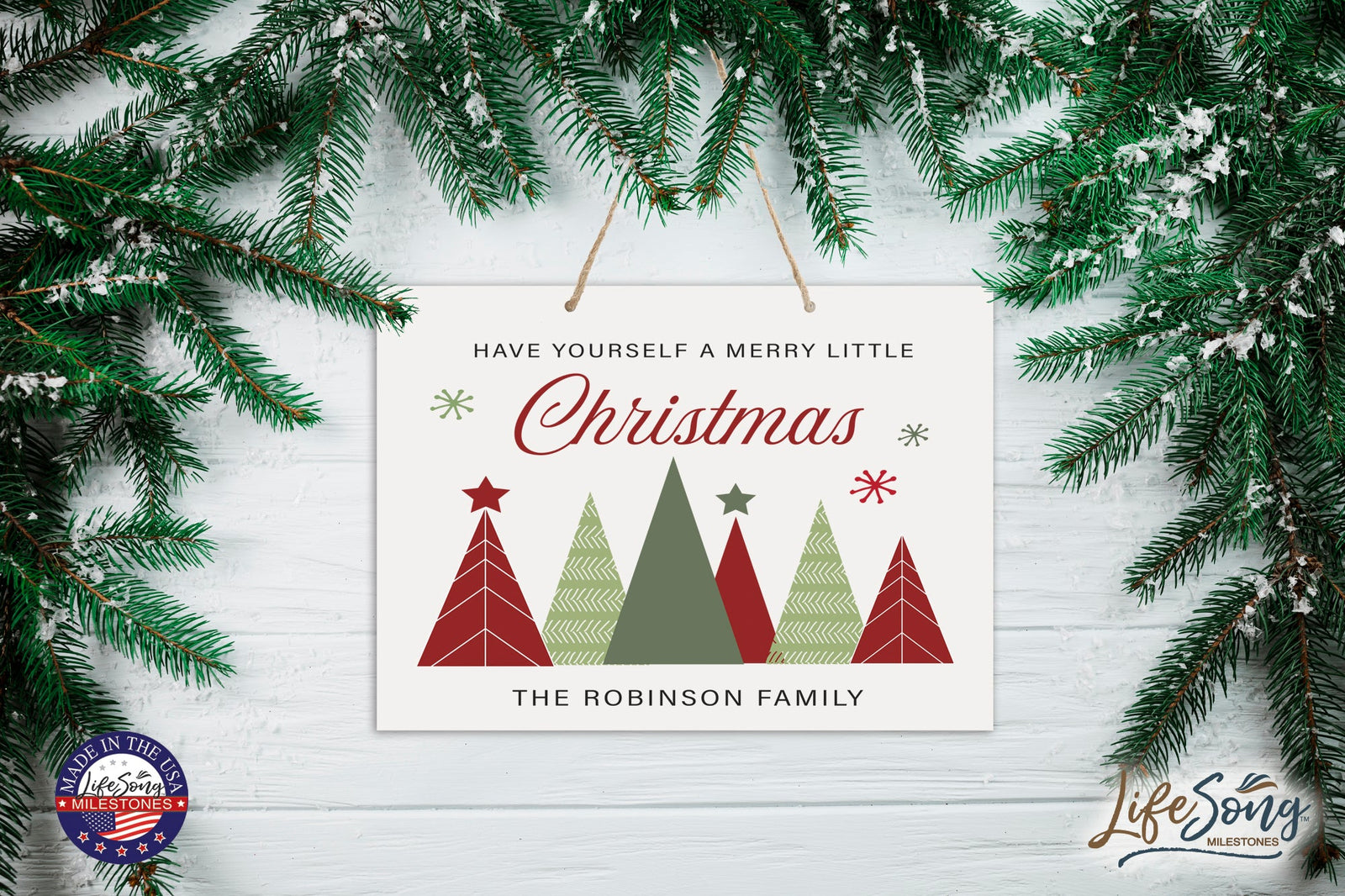 Personalized Merry Christmas Hanging Sign - Have Yourself - LifeSong Milestones