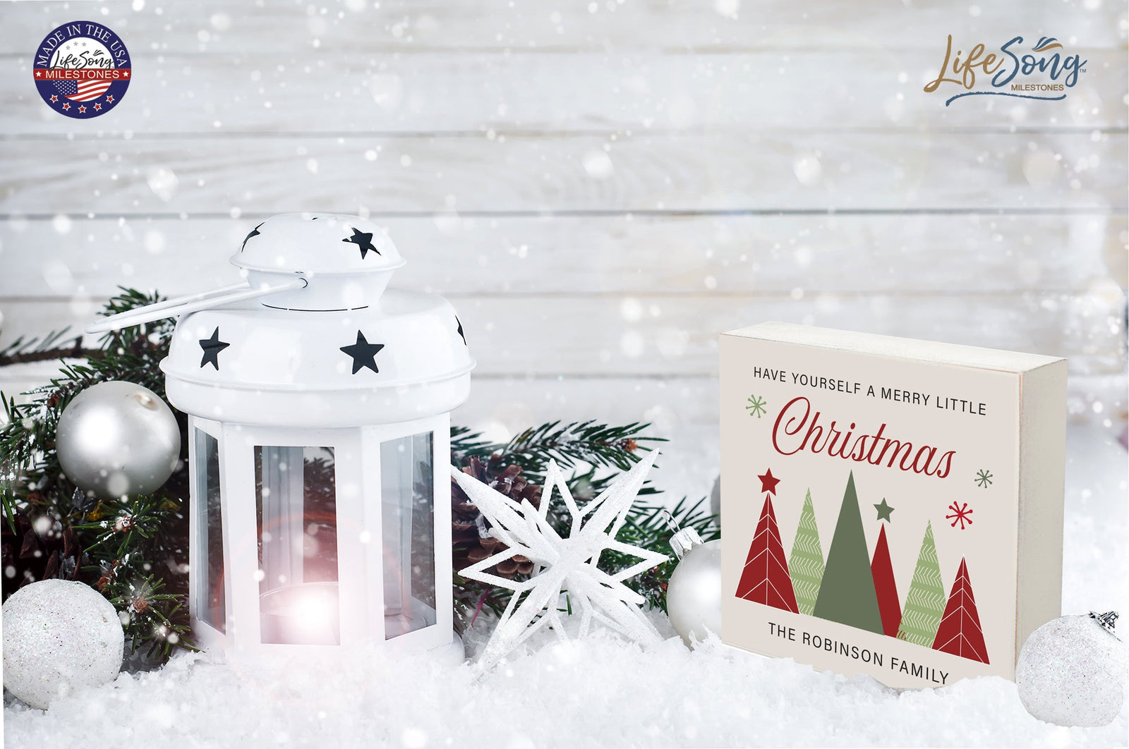 Personalized Merry Christmas Shadow Box - Have Yourself - LifeSong Milestones
