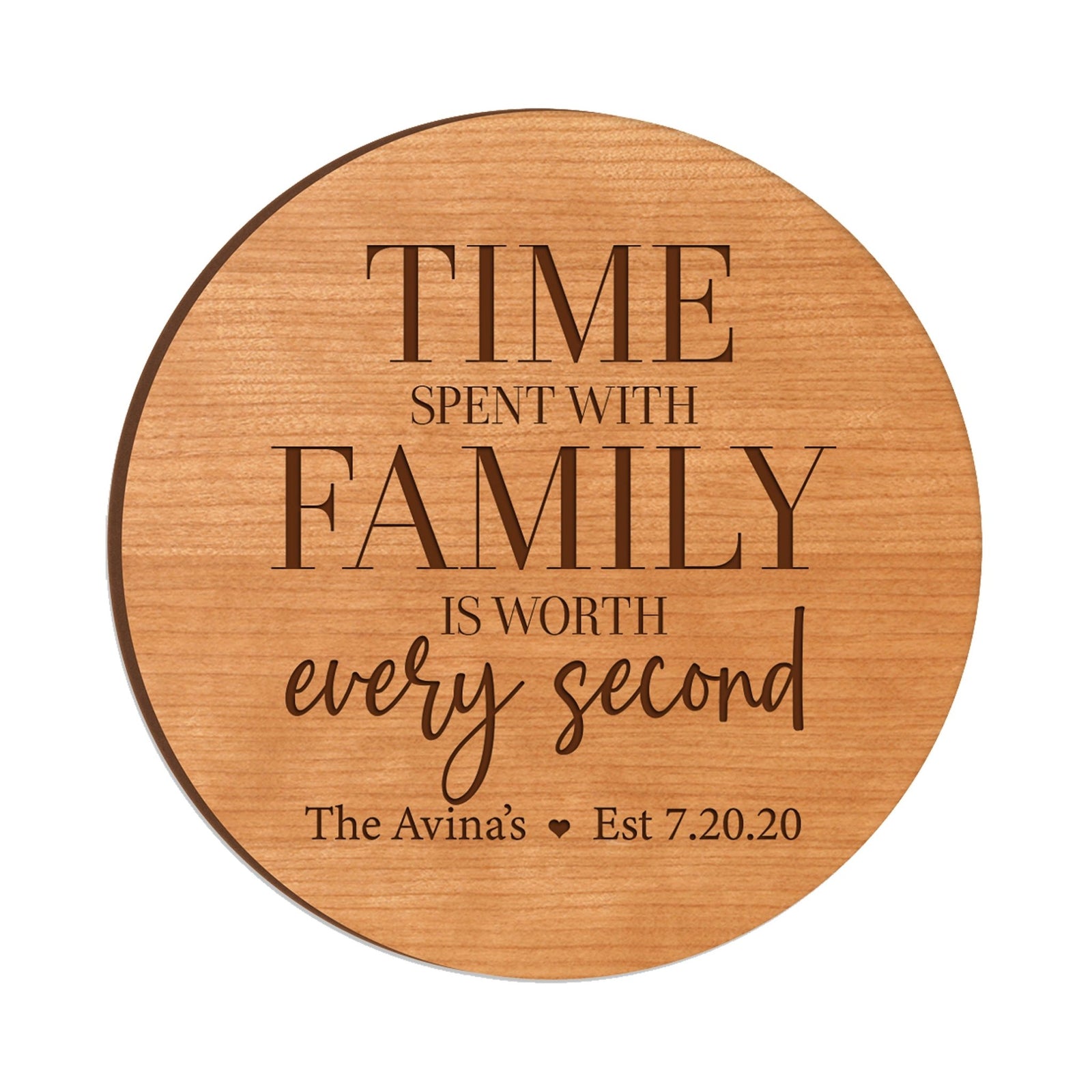 Personalized Modern Inspirational Family and Home Lazy Susan Turntable 12x12 - LifeSong Milestones
