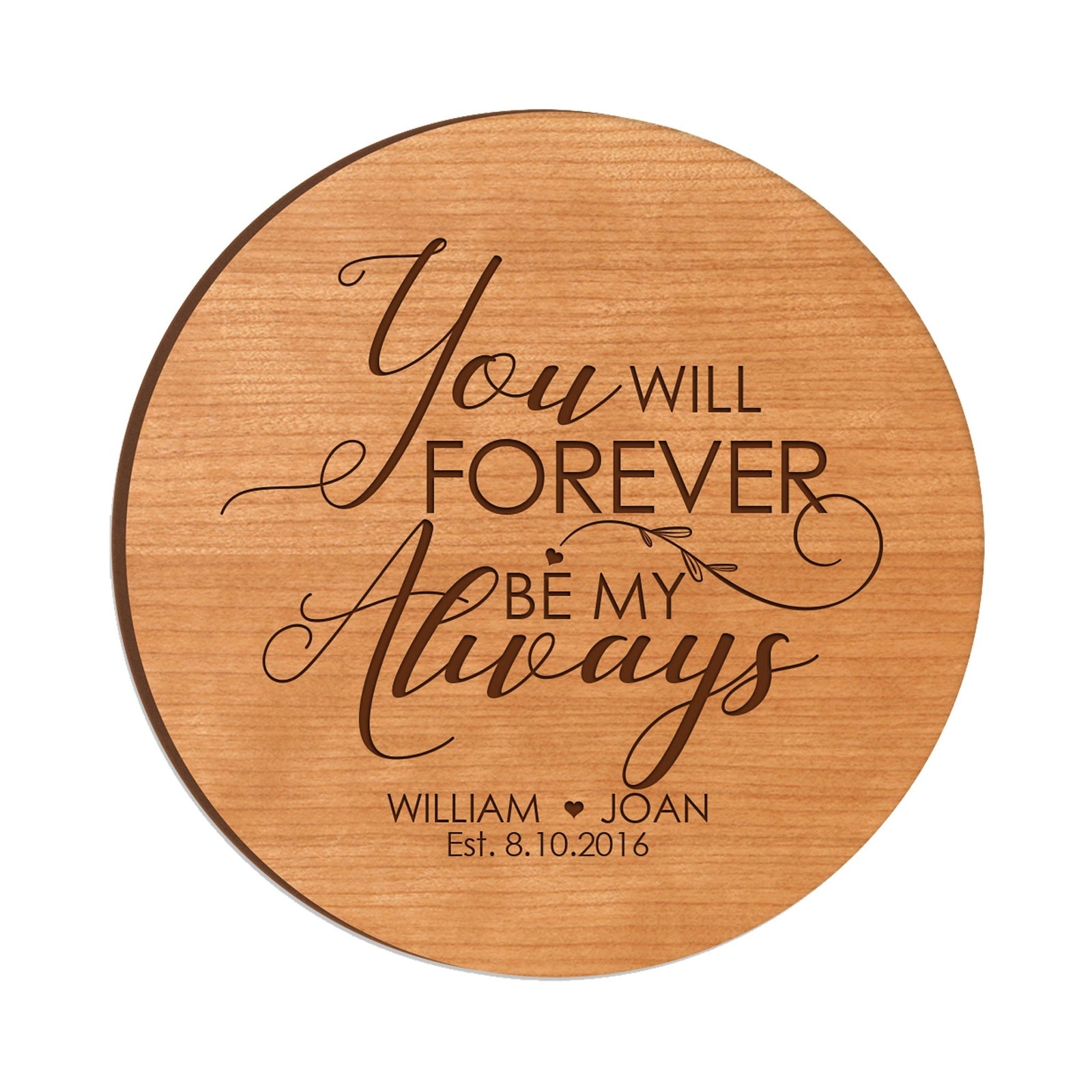 Personalized Modern Inspirational Family and Home Lazy Susan Turntable 12x12 - COUPLE - LifeSong Milestones