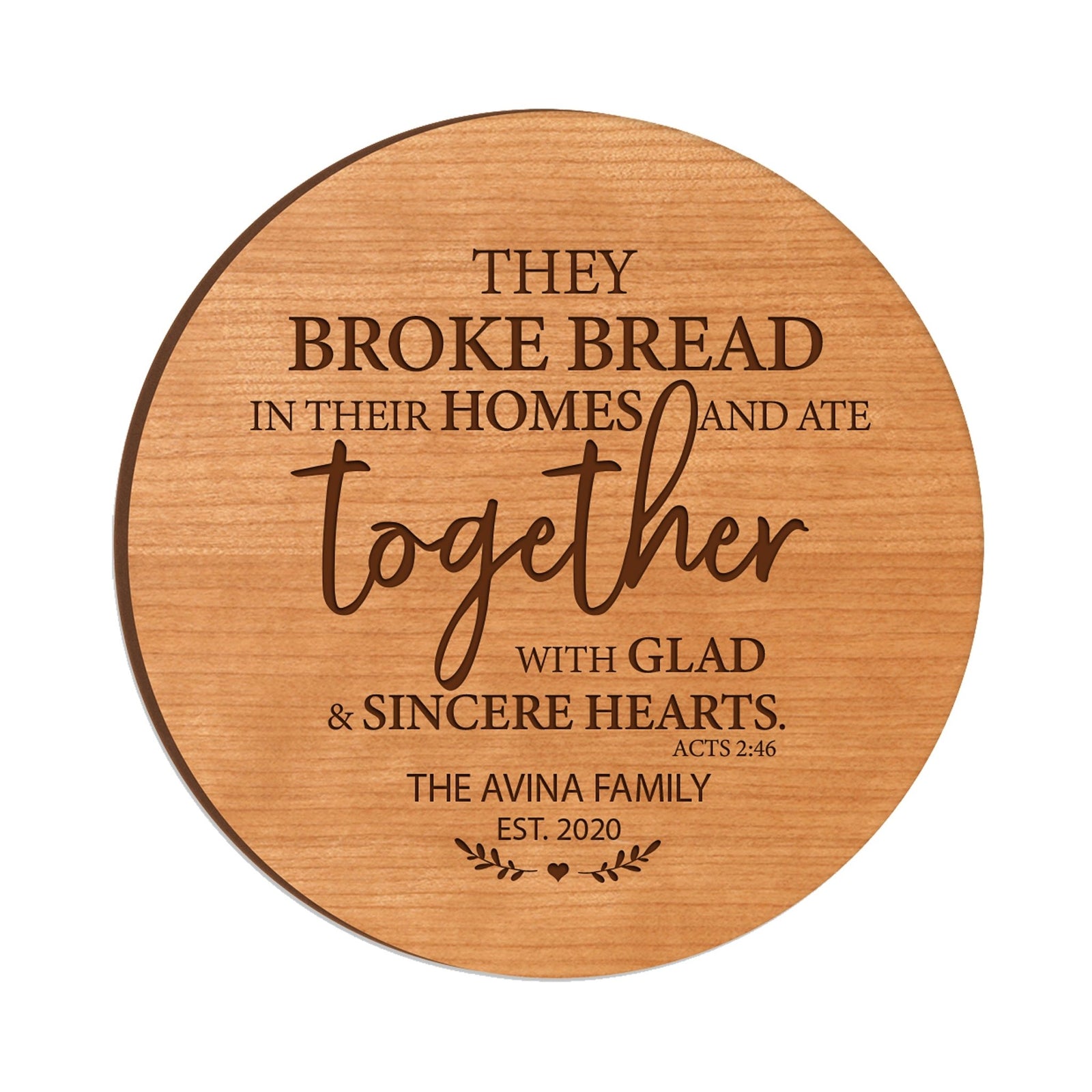 Personalized Modern Inspirational Family and Home Lazy Susan Turntable 12x12 - Family - LifeSong Milestones