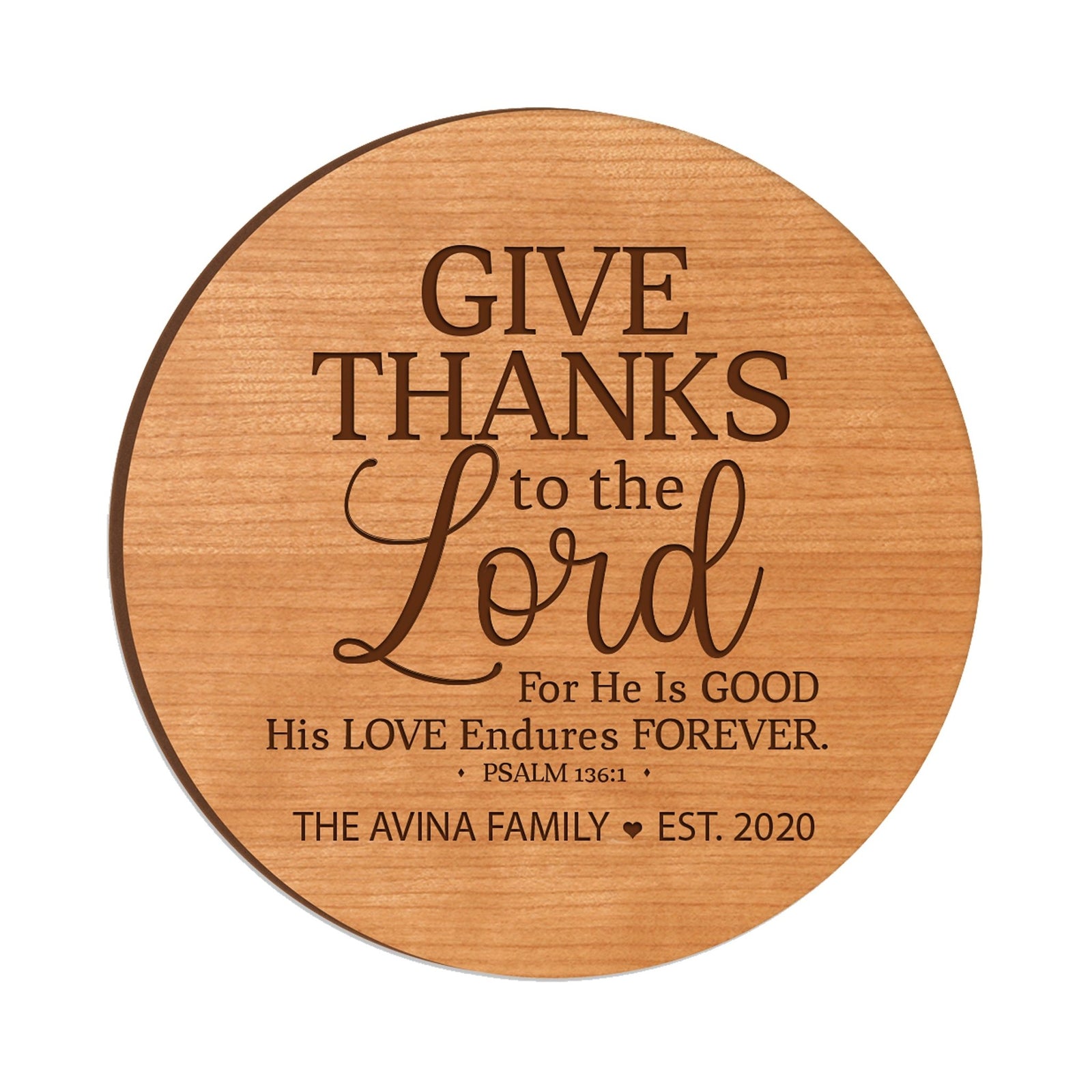 Personalized Modern Inspirational Family and Home Lazy Susan Turntable 12x12 - Family - LifeSong Milestones