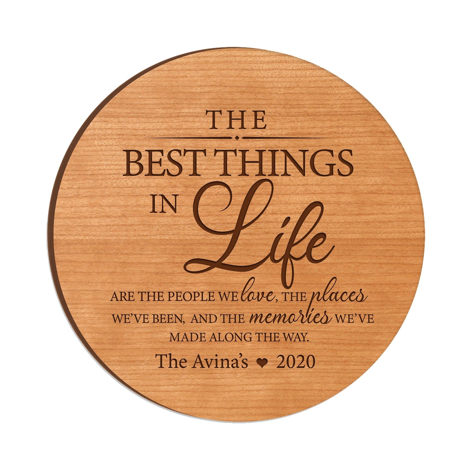 Personalized Modern Inspirational Family and Home Lazy Susan Turntable 12x12 - Family - LifeSong Milestones