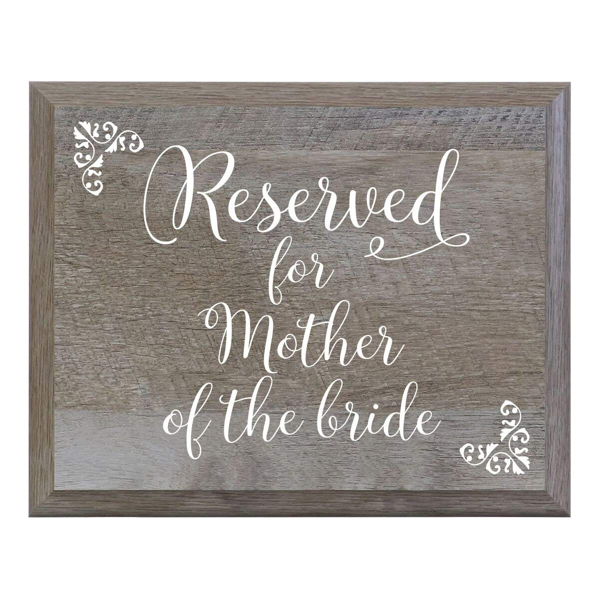 &quot;Reserved for Mother of Bride&quot; Decorative Wedding Ceremony Sign - LifeSong Milestones