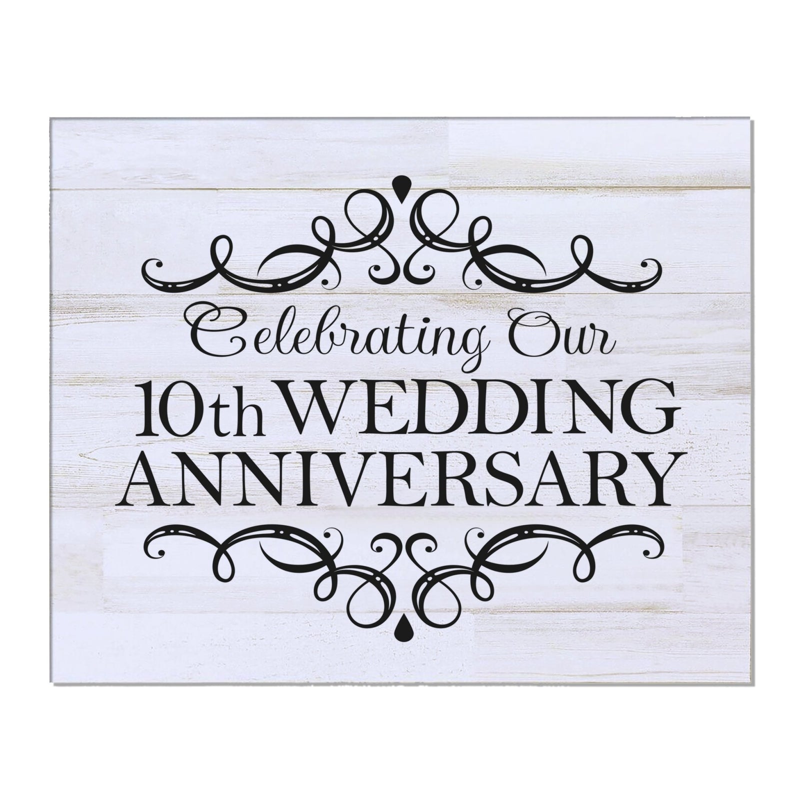 10th Wedding Anniversary Wall Plaque - Celebrating - LifeSong Milestones
