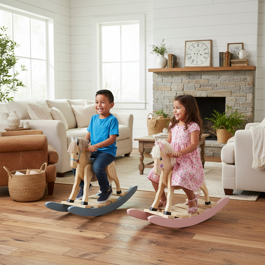 Personalized Wooden Rocking Horse For Boys And Girls