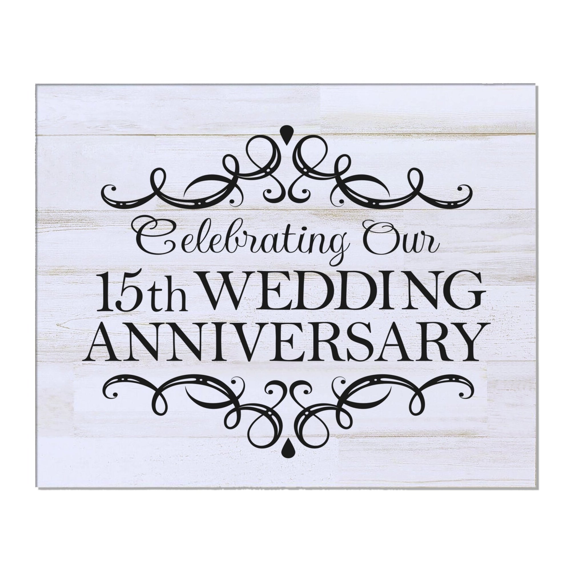 15th Wedding Anniversary Wall Plaque - Celebrating - LifeSong Milestones
