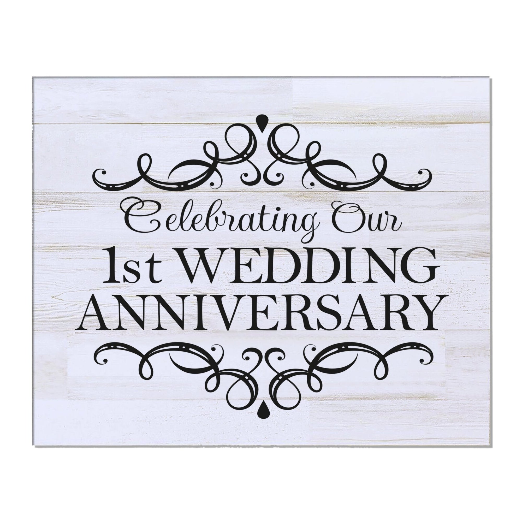 1st Wedding Anniversary Wall Plaque - Celebrating - LifeSong Milestones