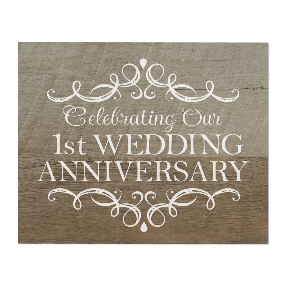 1st Wedding Anniversary Wall Plaque - Celebrating - LifeSong Milestones