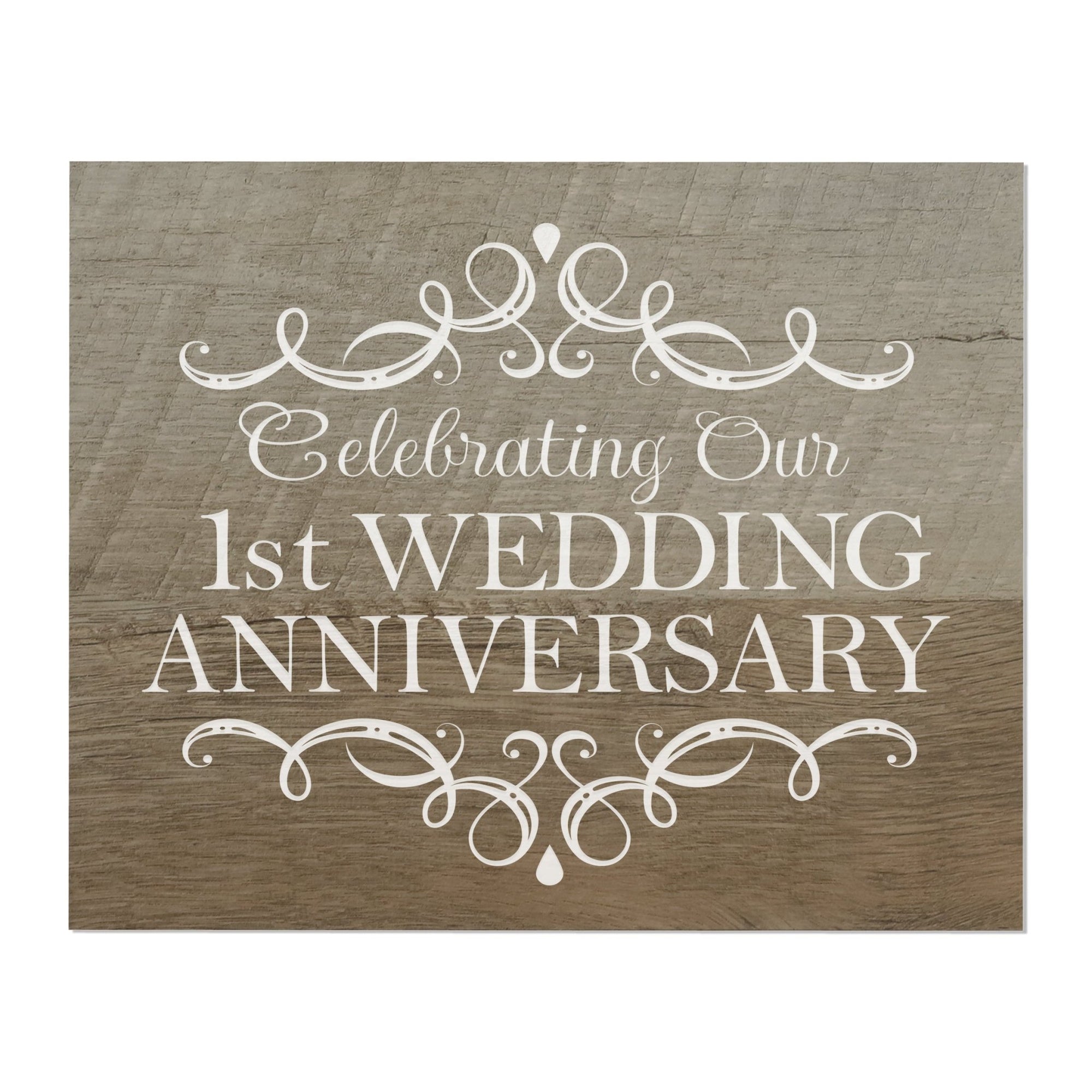 1st Wedding Anniversary Wall Plaque - Celebrating - LifeSong Milestones
