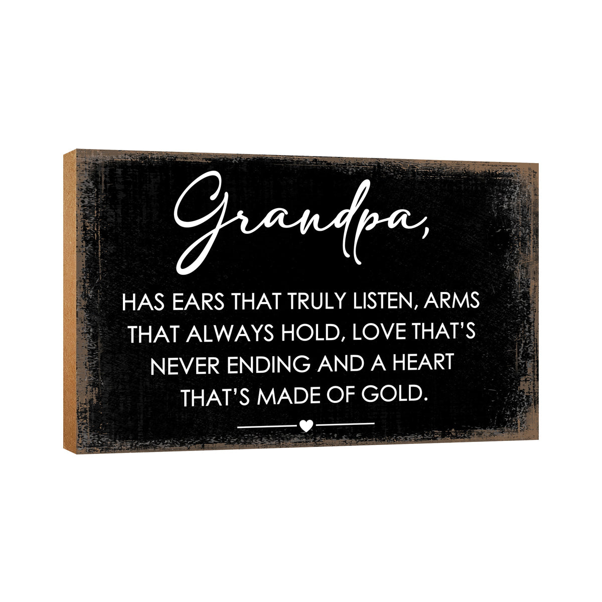 LifeSong Milestones Wooden Table Top and Shelf Home Décor Gift for Grandfather