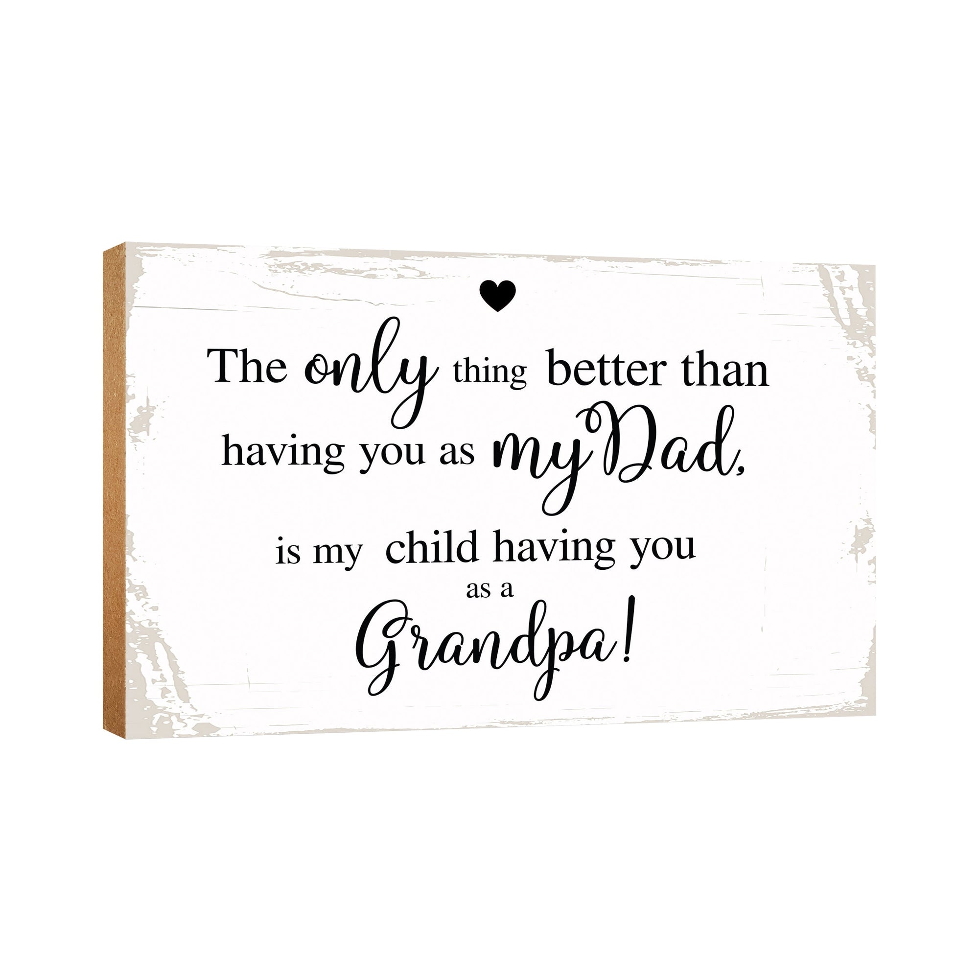 A wooden table top and shelf home décor gift for grandfather, a perfect gift for Father's Day.