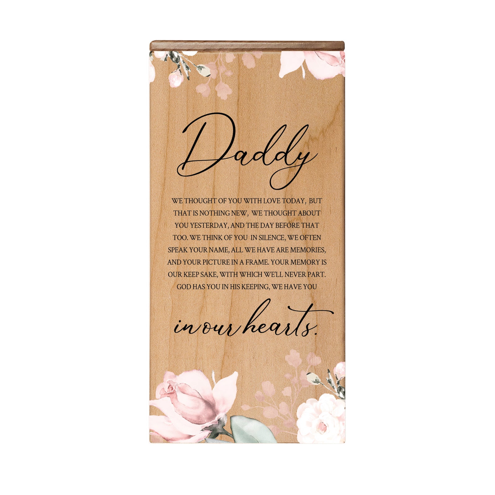 Floral Keepsake Box Urn for Human Ashes