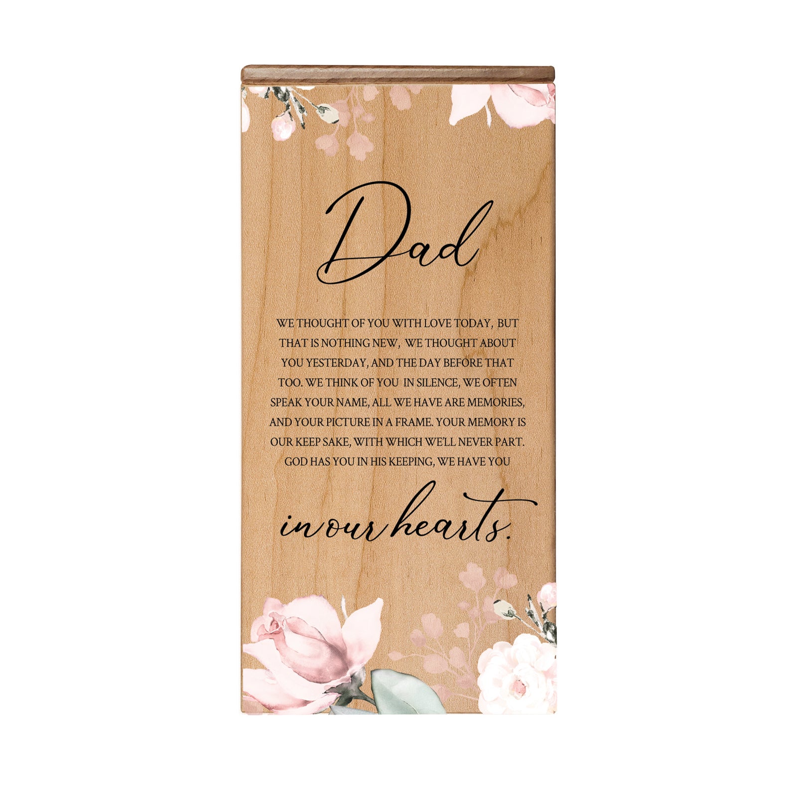 Floral Keepsake Box Urn for Human Ashes