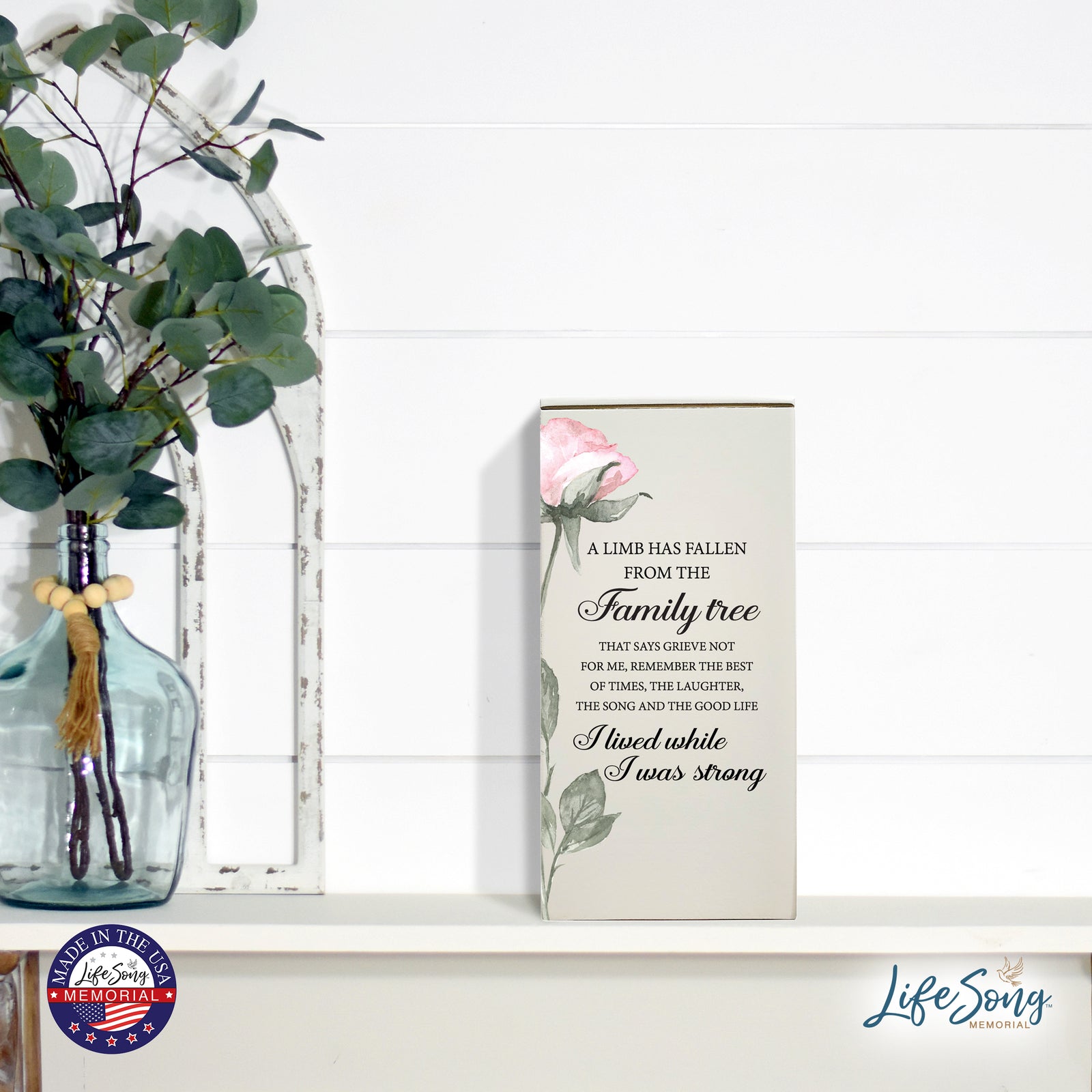 Engraved Wooden Funeral Urn Box for Human Ashes