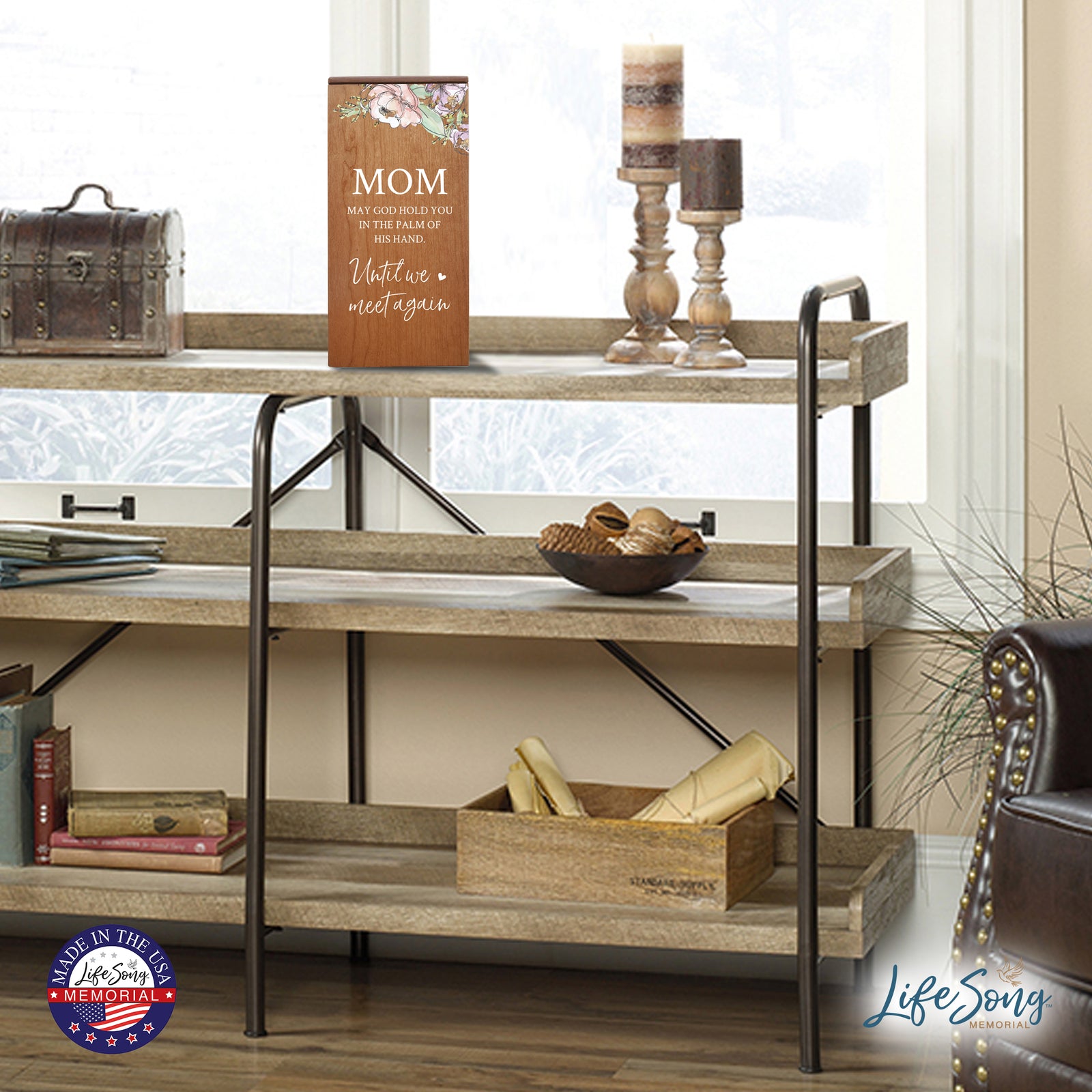 Beautifully Crafted Wood Urn for Human Ashes 