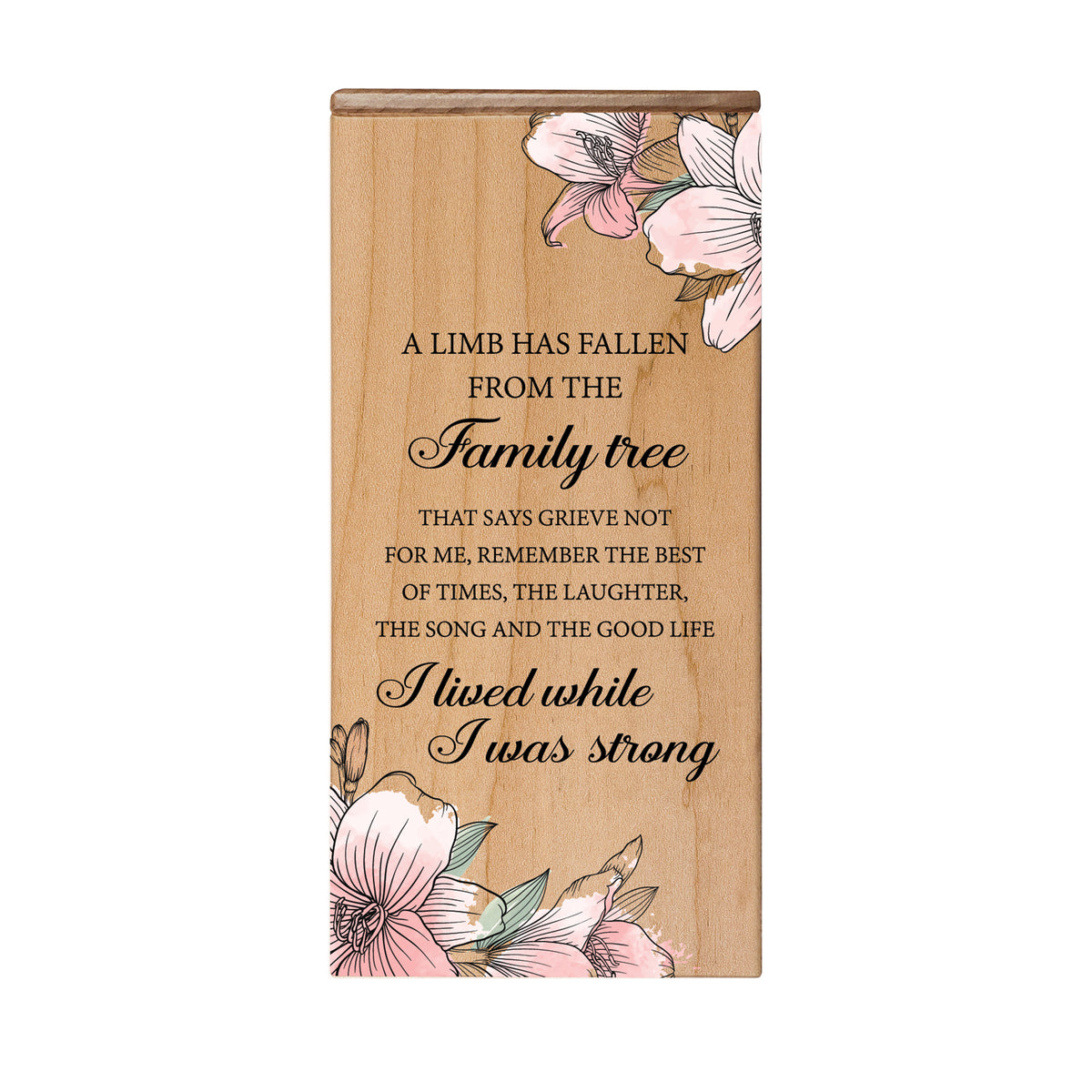 Floral Keepsake Box Urn for Human Ashes