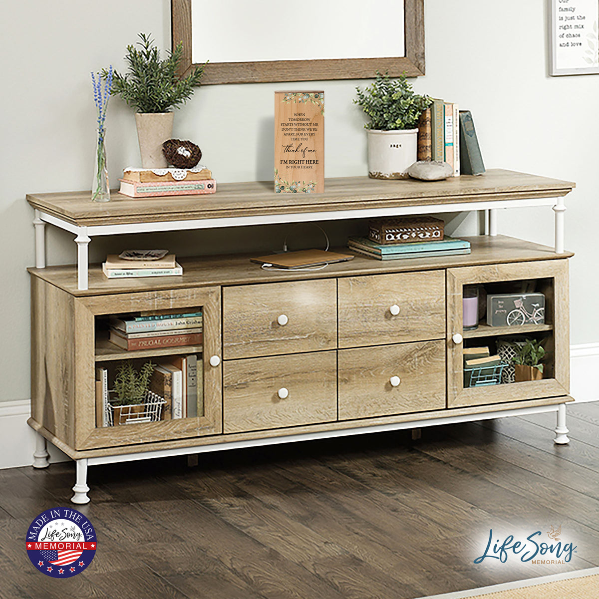 Engraved Wooden Funeral Urn Box for Human Ashes