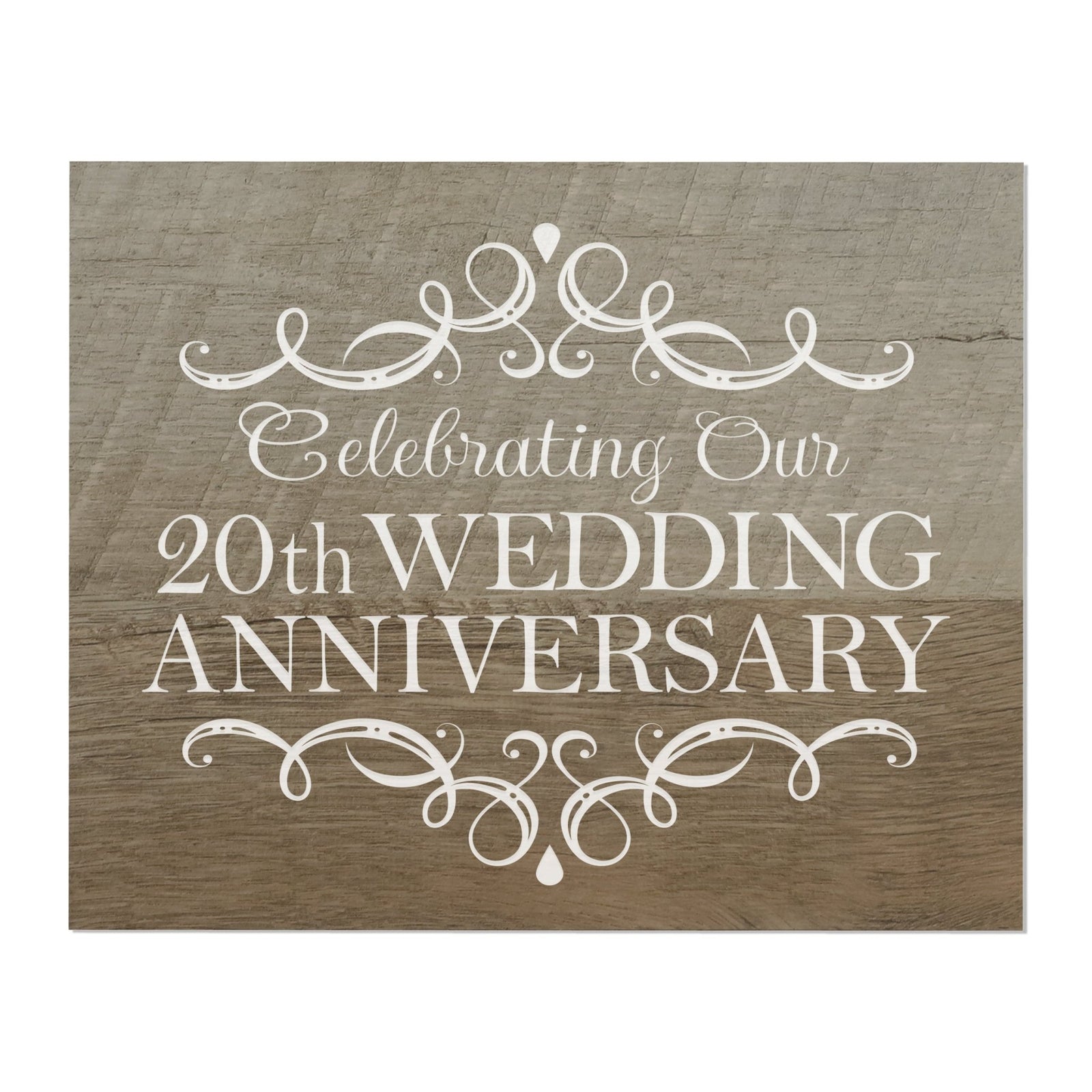 20th Wedding Anniversary Wall Plaque - Celebrating - LifeSong Milestones