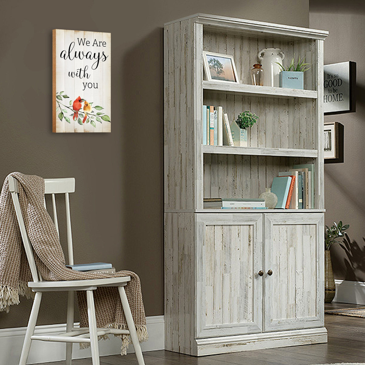 Memorial gifts for the loss of a loved one: A meaningful wooden plaque with a cardinal motif.