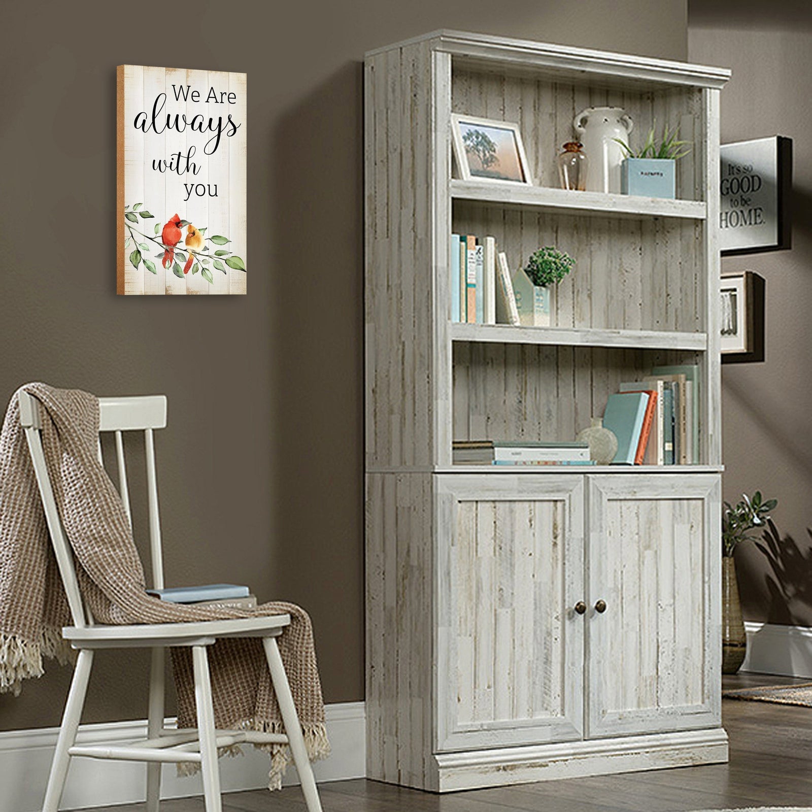 Memorial gifts for the loss of a loved one: A meaningful wooden plaque with a cardinal motif.