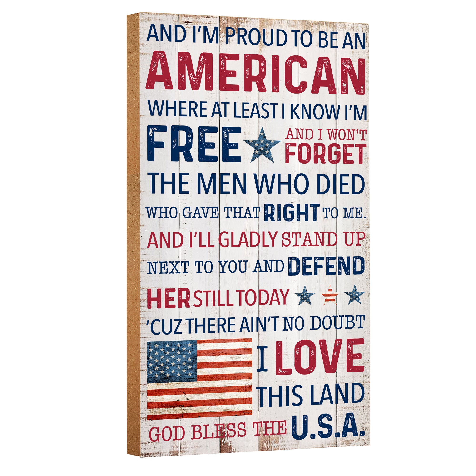 Americana Wooden Wall Plaque