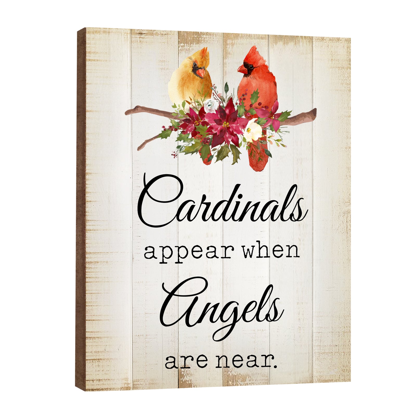 Cardinal Memorial Wooden Wall Plaque for Home Decorations
