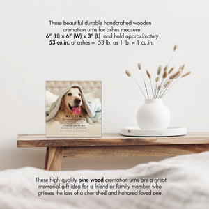 Pet Memorial Custom Photo Shadow Box Cremation Urn - You Came Into My Life One Day