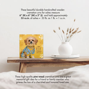 Pet Memorial Custom Photo Shadow Box Cremation Urn - If Love Could Have Saved You