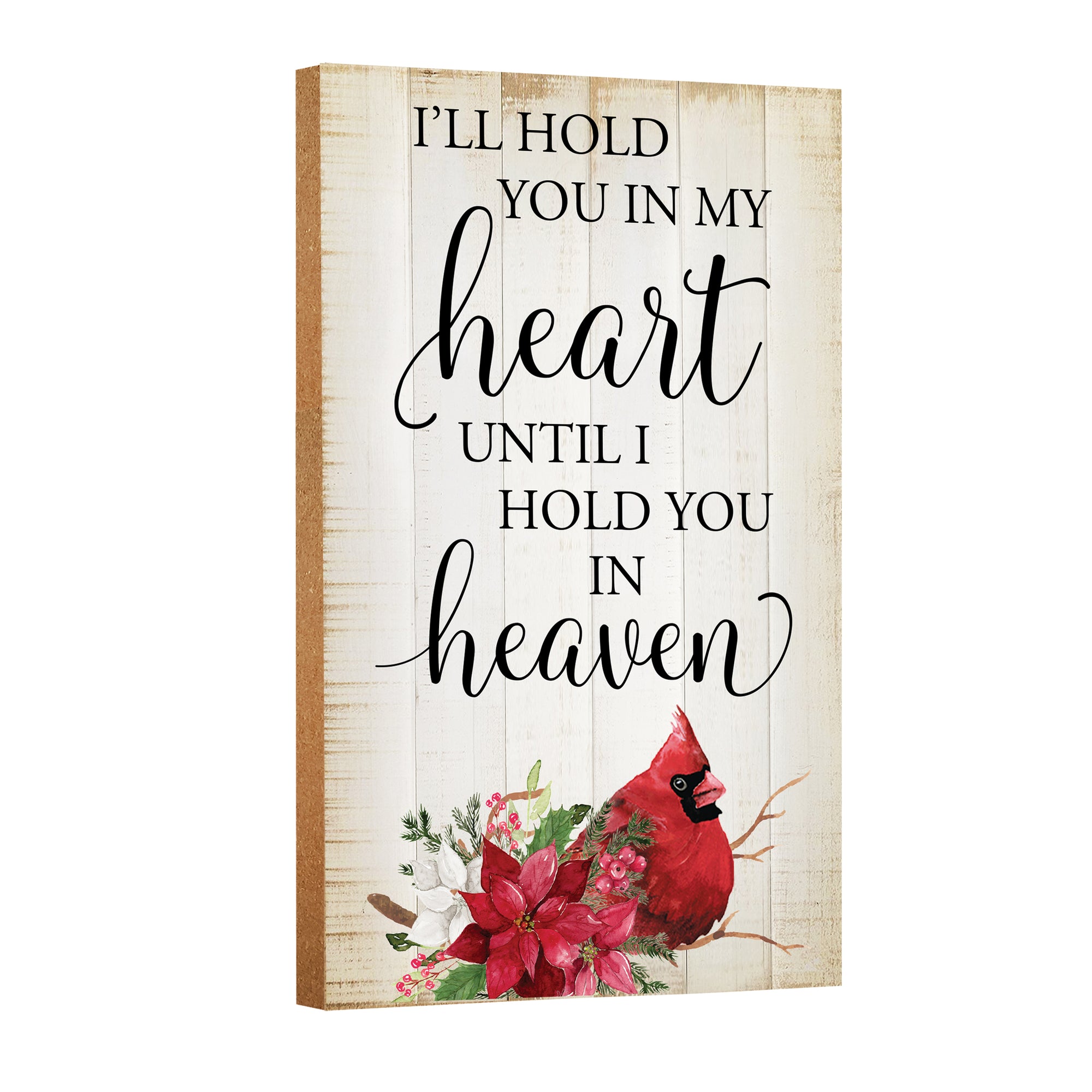 Cardinal Memorial Wooden Wall Plaque for Home Decorations