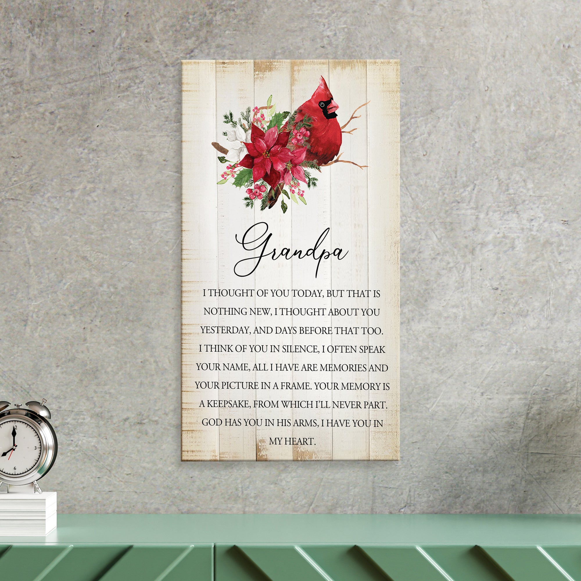 Wooden memorial decor to commemorate a loved one.