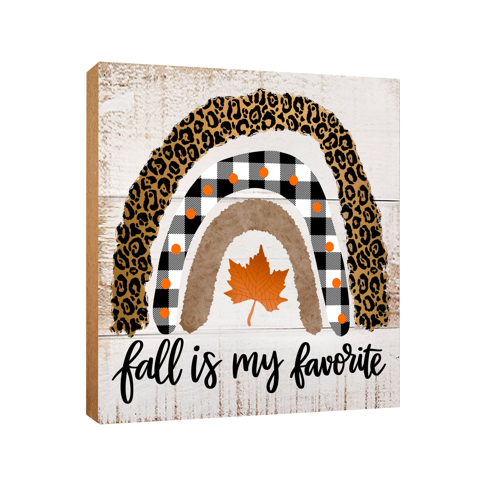 A close-up of a wooden inspirational fall sign with intricate carvings, perfect for fall unique shelf decor