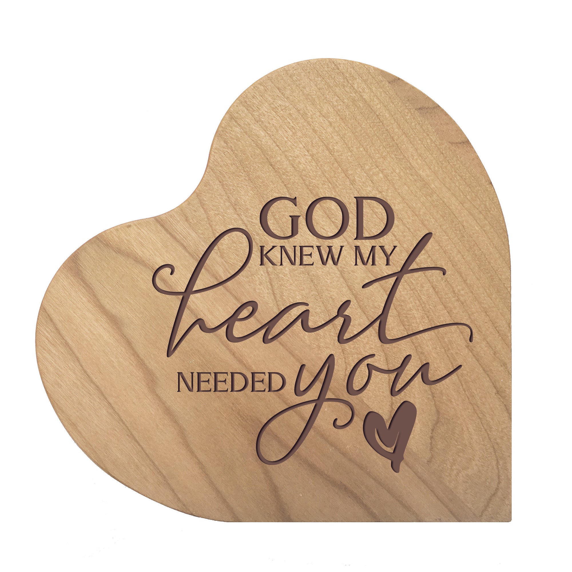 LifeSong Milestones Wooden Memorial Heart Shaped Tabletop Sign
