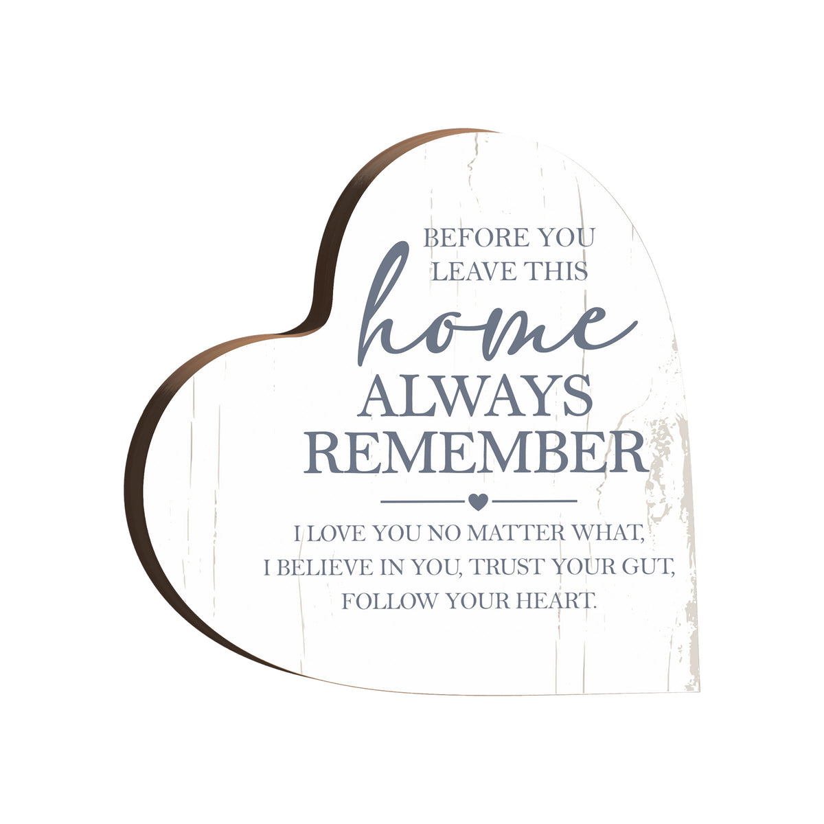 Lifesong Milestones wooden heart block sign - A meaningful home decoration