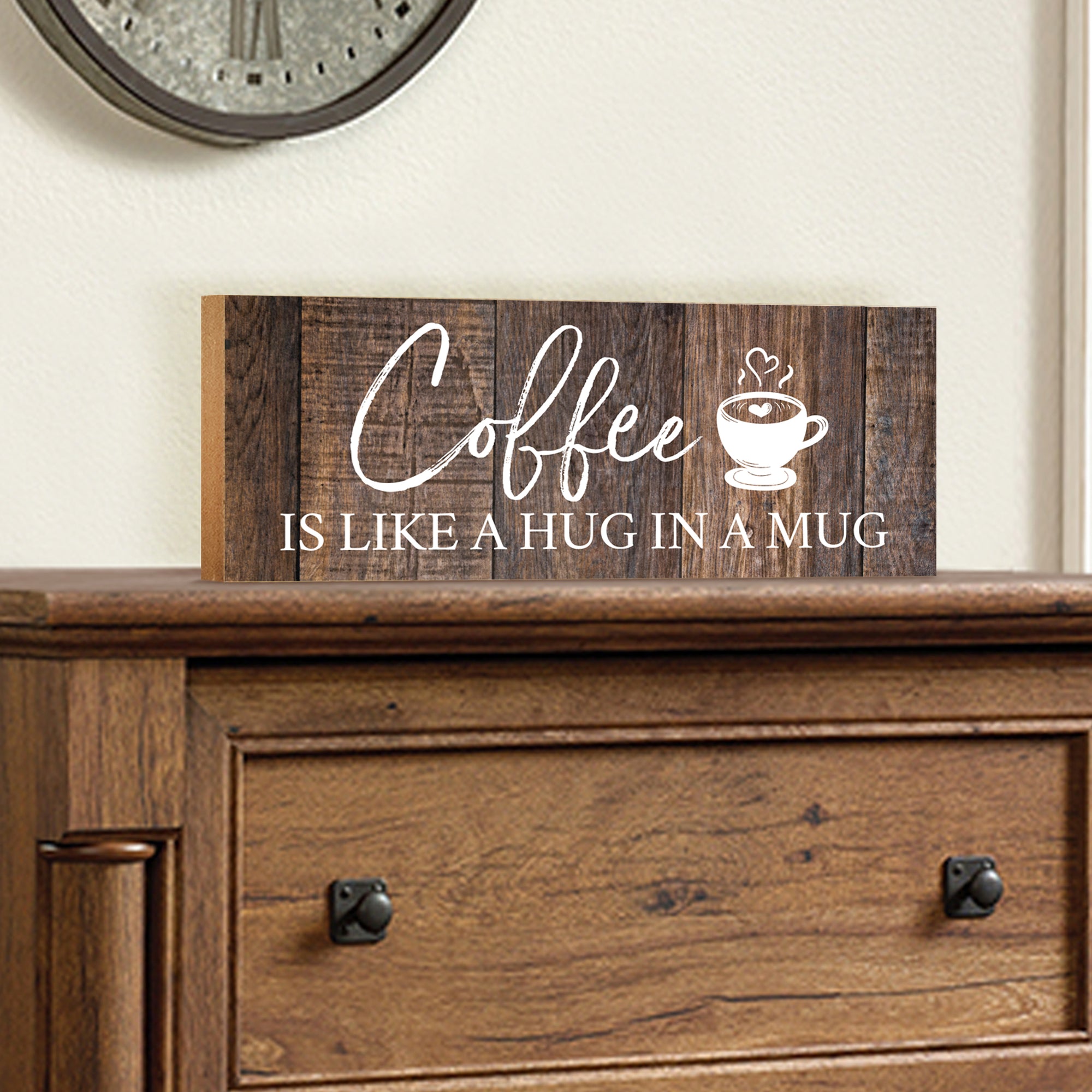 LifeSong Milestones Wooden Unique Shelf Décor and Tabletop Signs for Home Decor