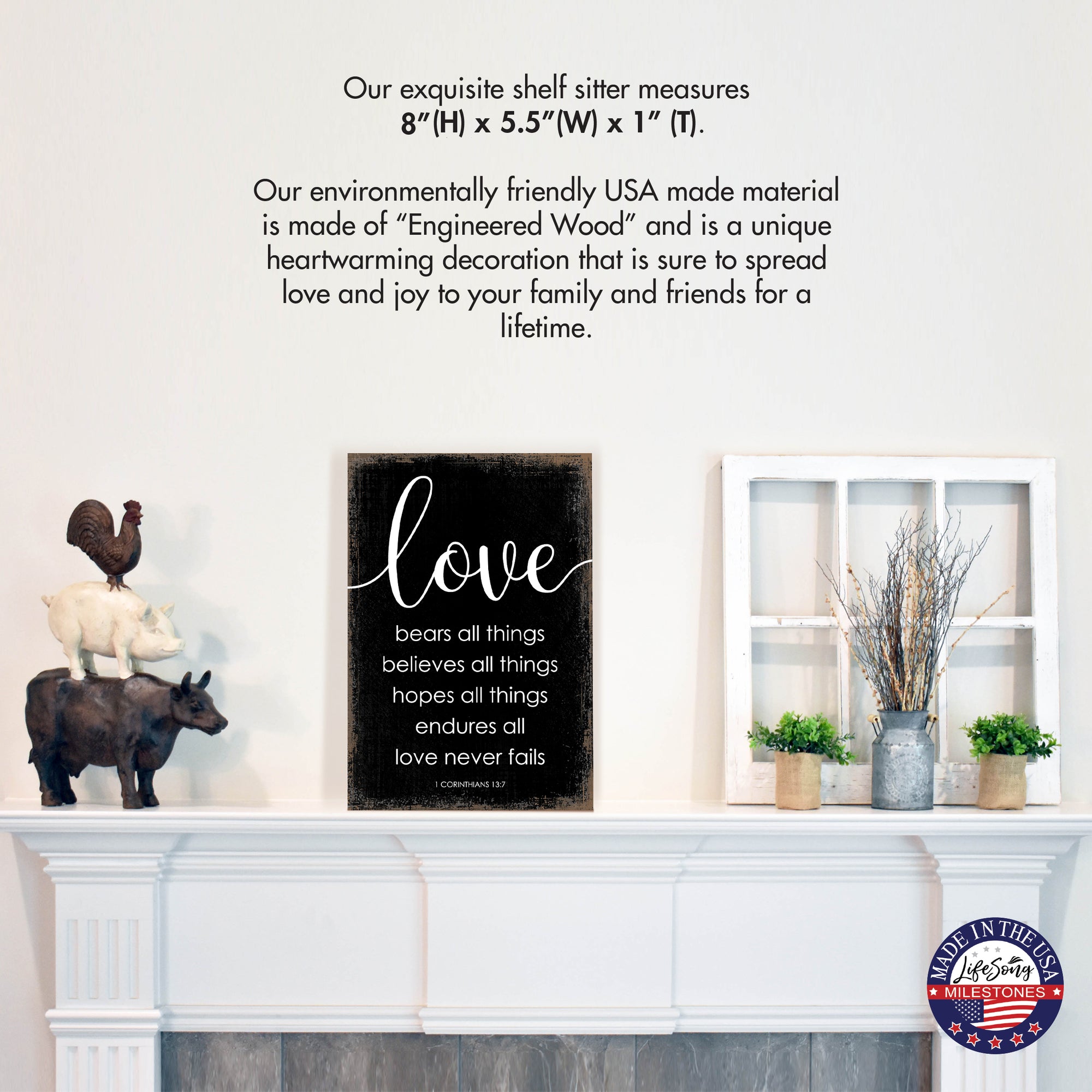 Love Never Fails Tabletop Gift for loved ones