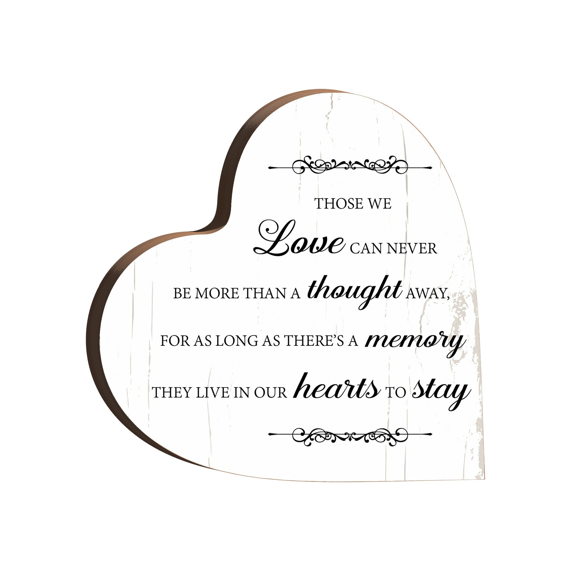 Lifesong Milestones Wooden Memorial Heart Block Sign for Loss of Loved One