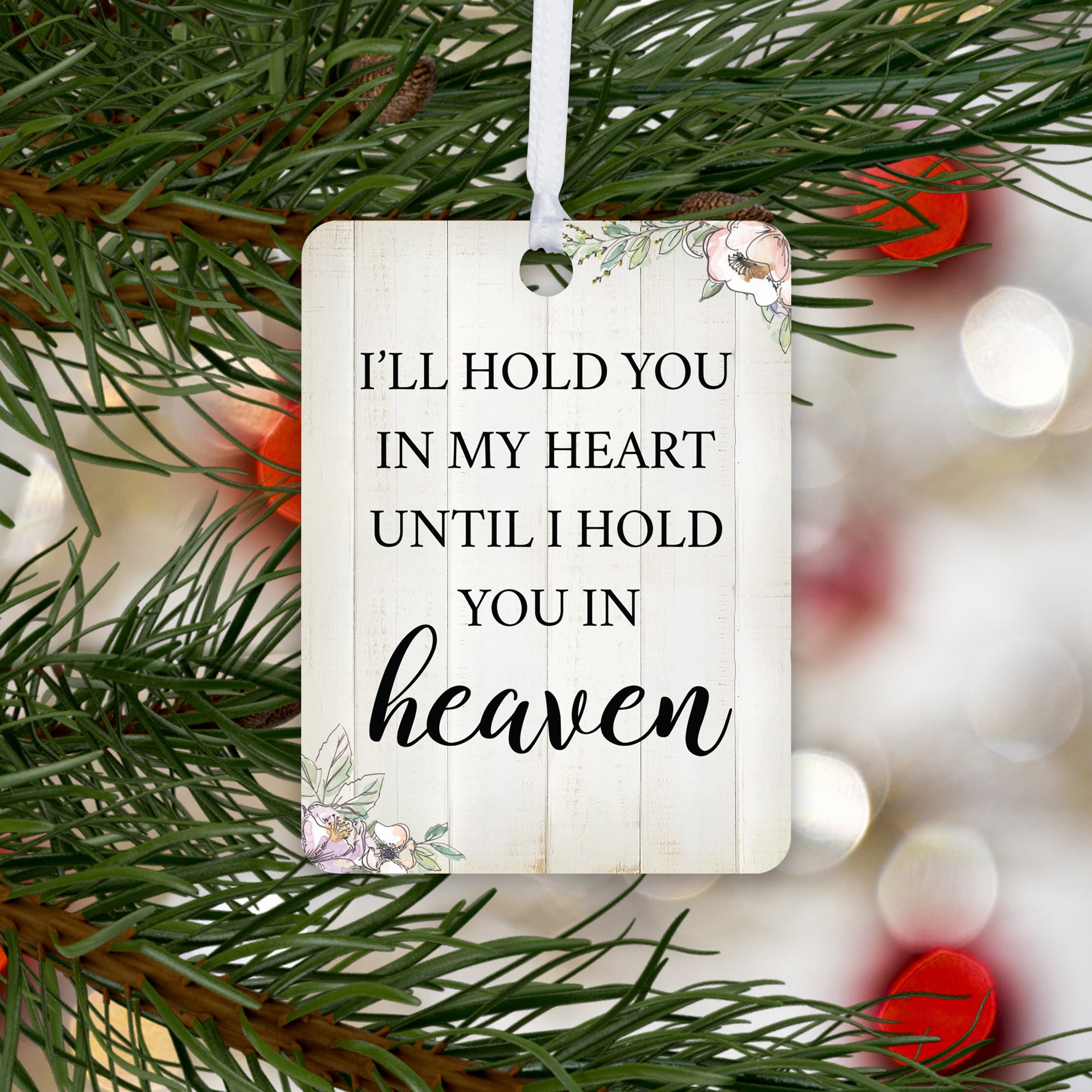 An elegant hanging ornament featuring a heartfelt tribute to a loved one – Loved One Memorial Gifts.