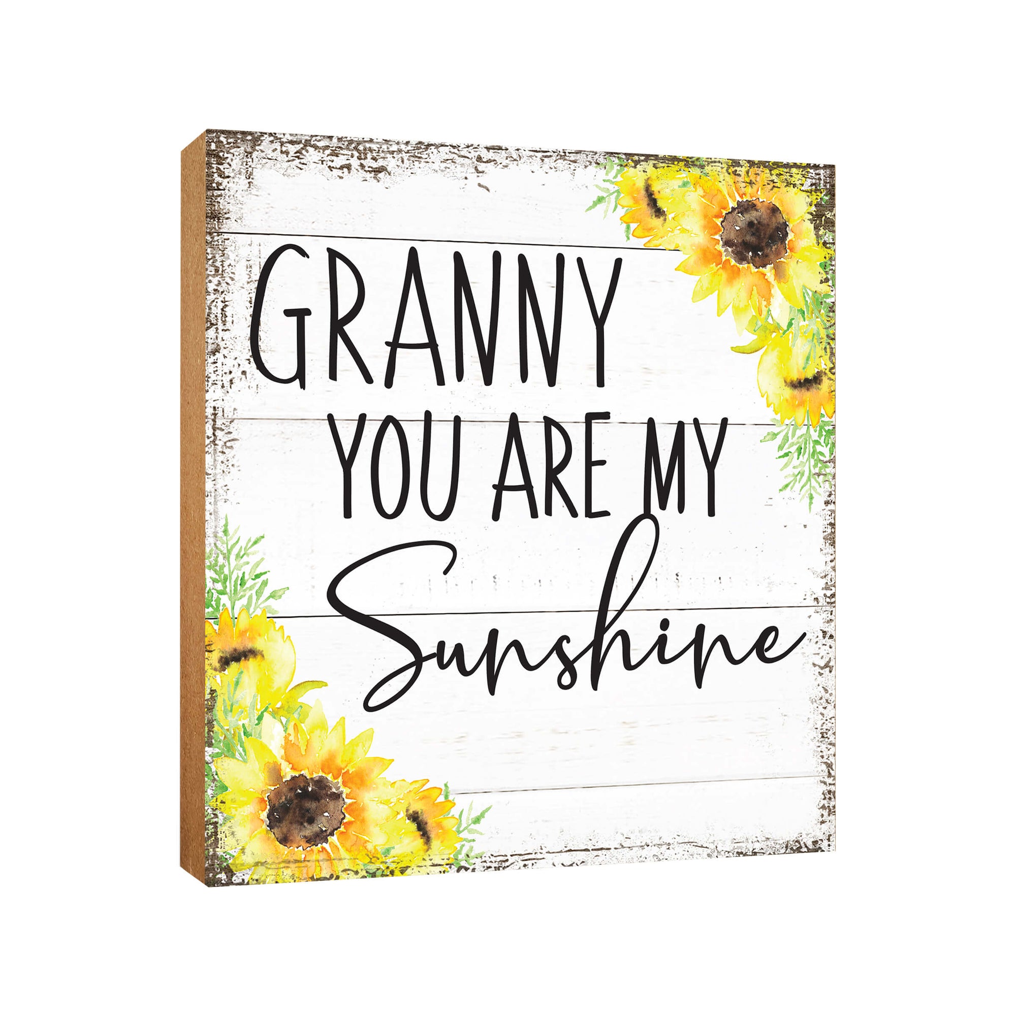 LifeSong Milestones Wooden Unique Shelf Decor and Table Top Signs for Grandmother