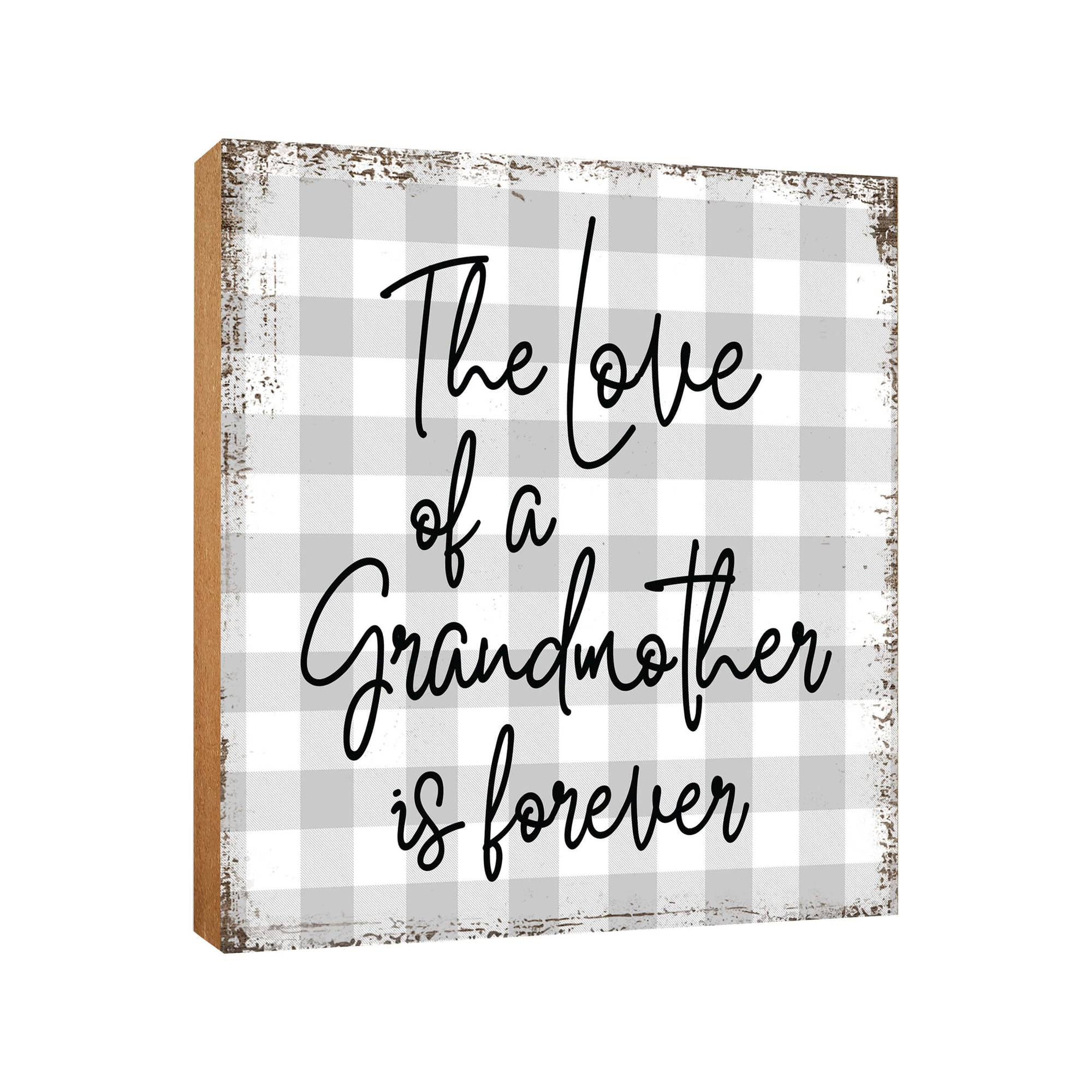 LifeSong Milestones Wooden Unique Shelf Decor and Table Top Signs for Grandmother 